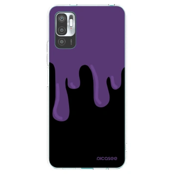 Picasee silikonový průhledný obal pro Xiaomi Redmi Note 10 5G - Purple spooky