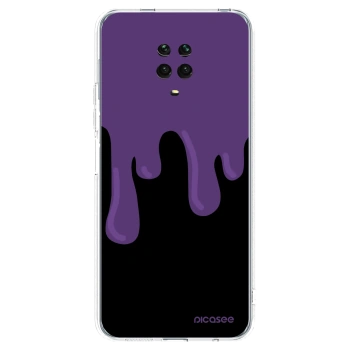 Picasee silikonový průhledný obal pro Xiaomi Redmi Note 9 Pro - Purple spooky