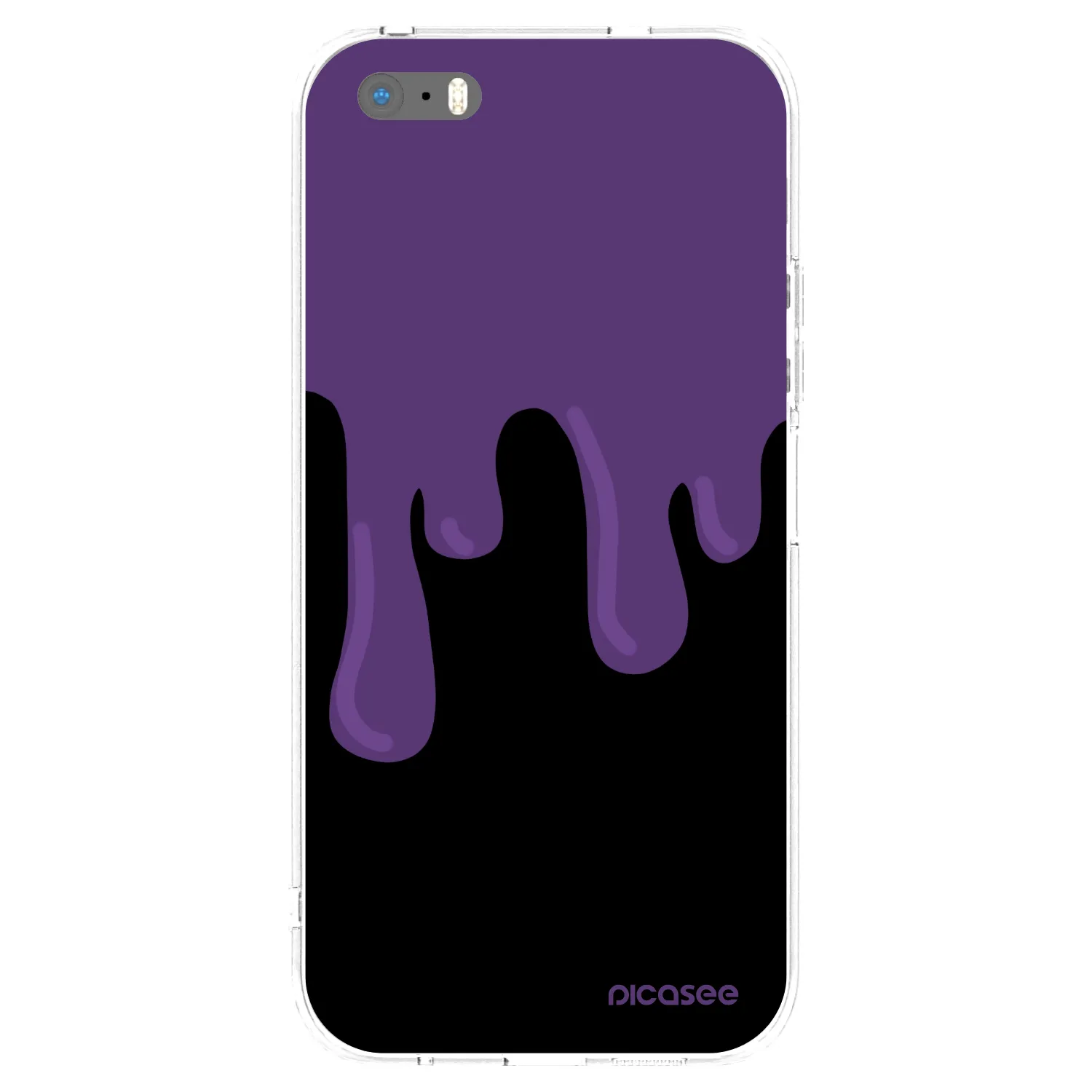 Picasee silikonový průhledný obal pro Apple iPhone 5/5S/SE - Purple spooky