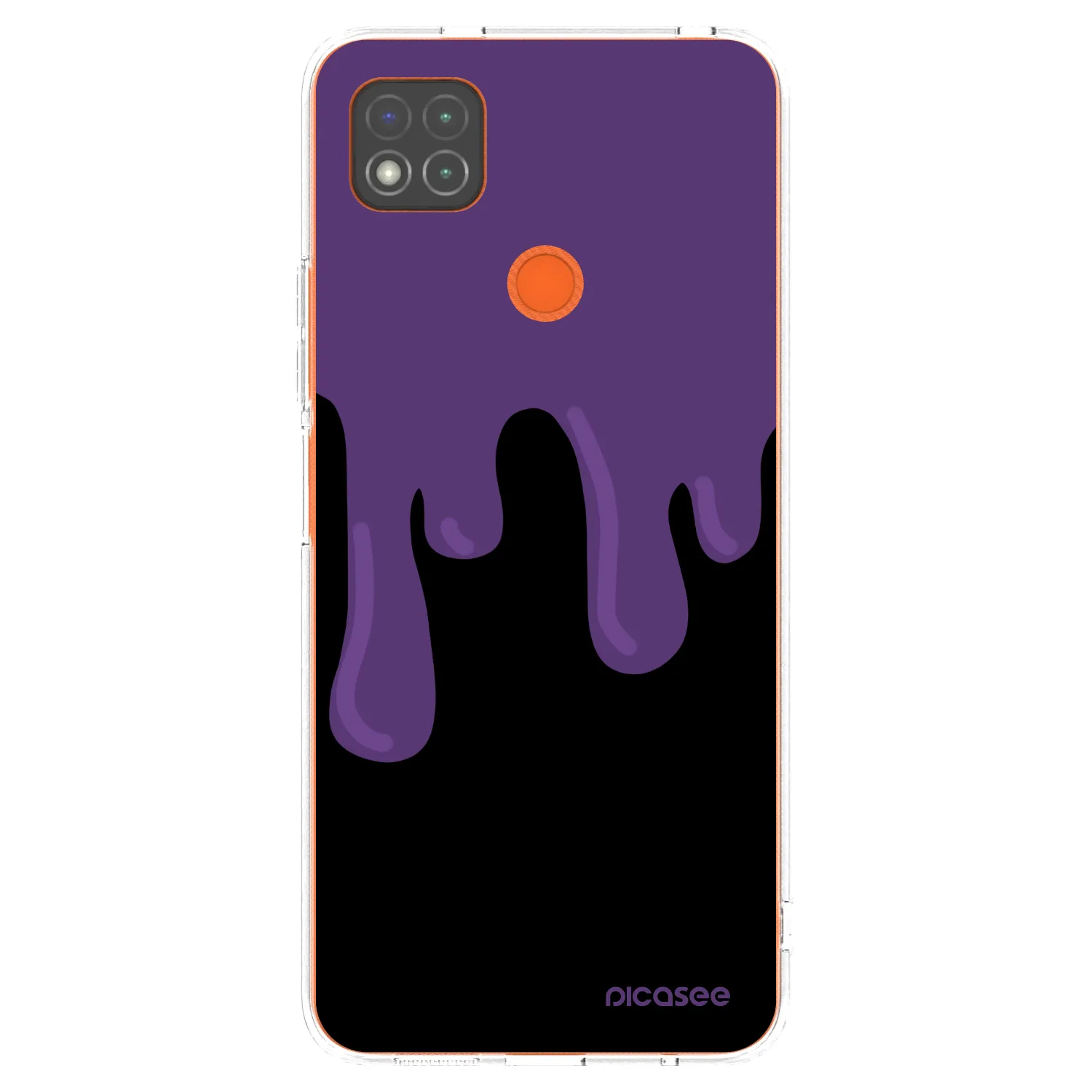 Picasee silikonový průhledný obal pro Xiaomi Redmi 9C - Purple spooky