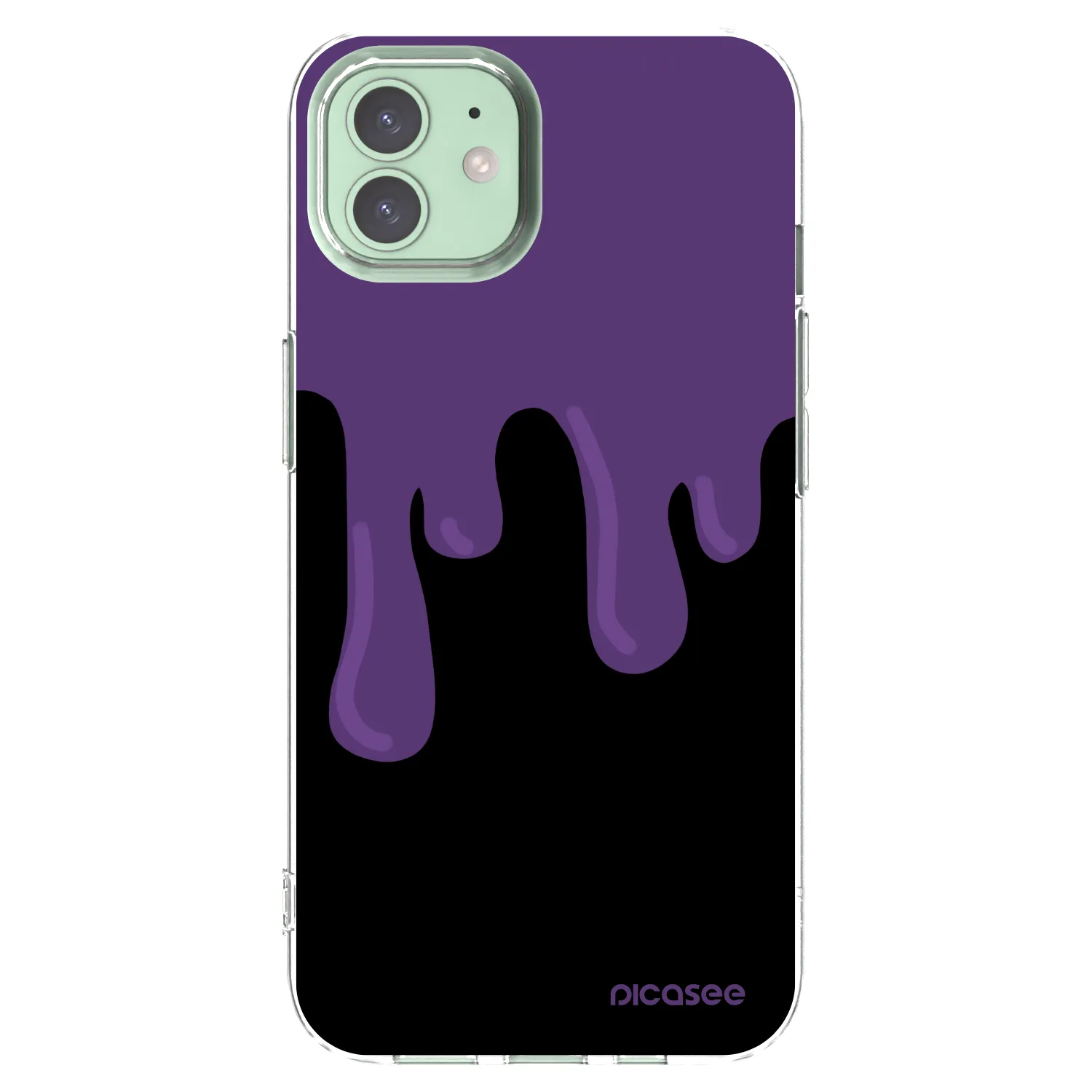 Picasee silikonový průhledný obal pro Apple iPhone 12 - Purple spooky