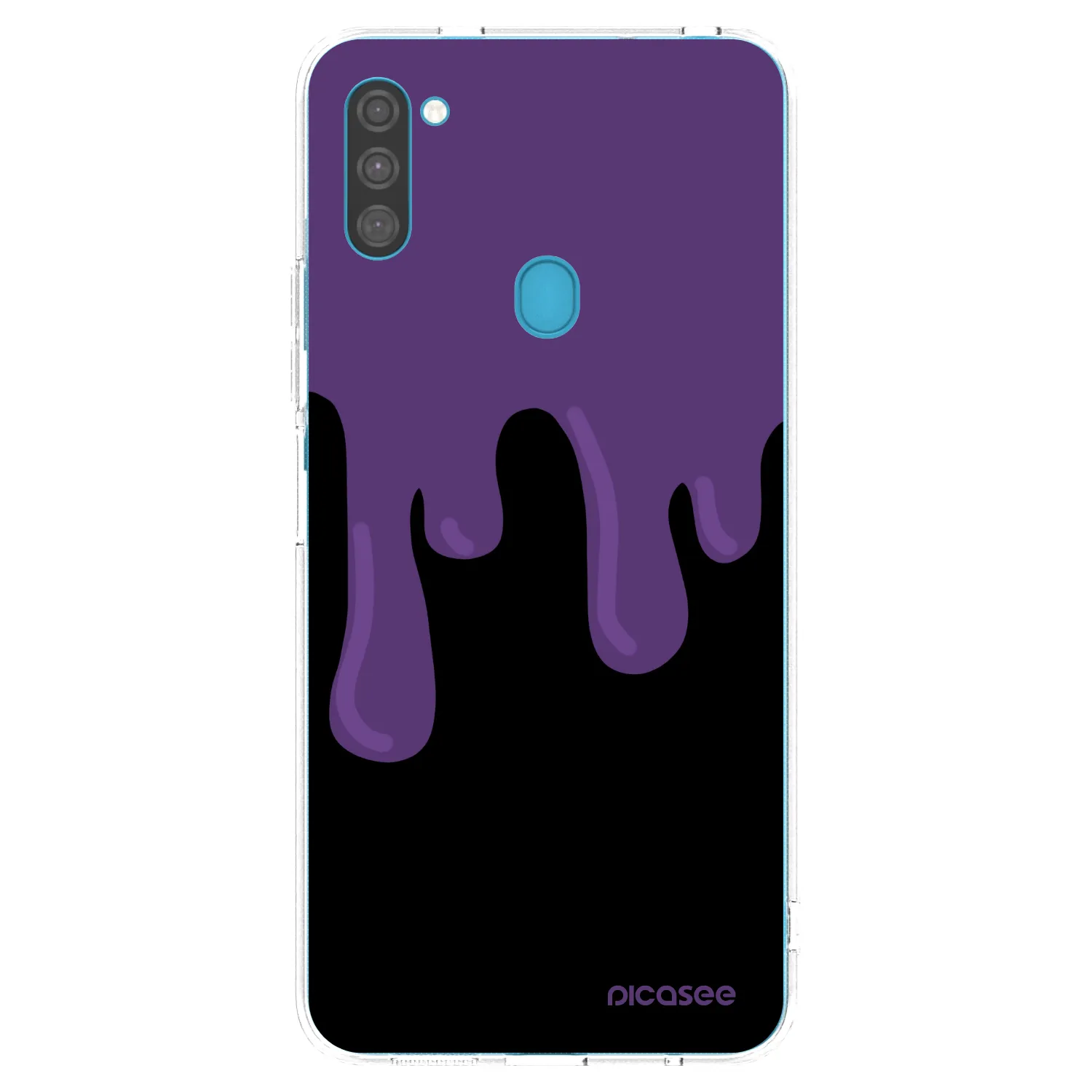 Picasee silikonový průhledný obal pro Samsung Galaxy M11 - Purple spooky