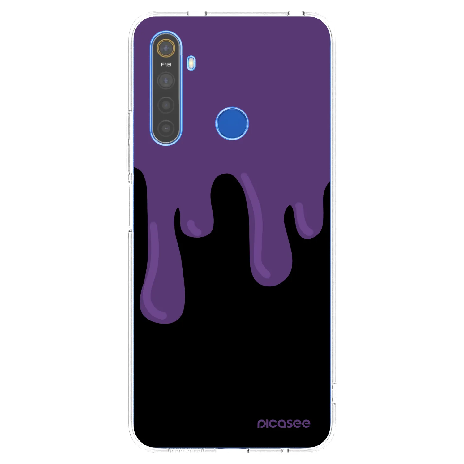 Picasee silikonový průhledný obal pro Realme 5 - Purple spooky