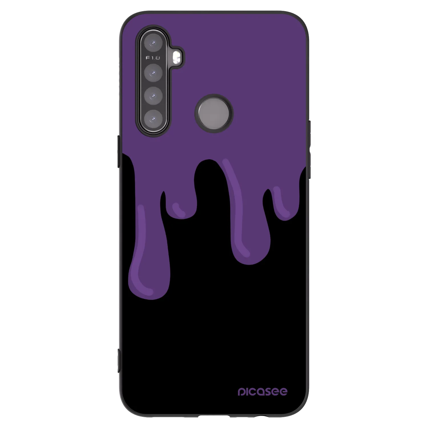 Picasee silikonový černý obal pro Realme 5 - Purple spooky