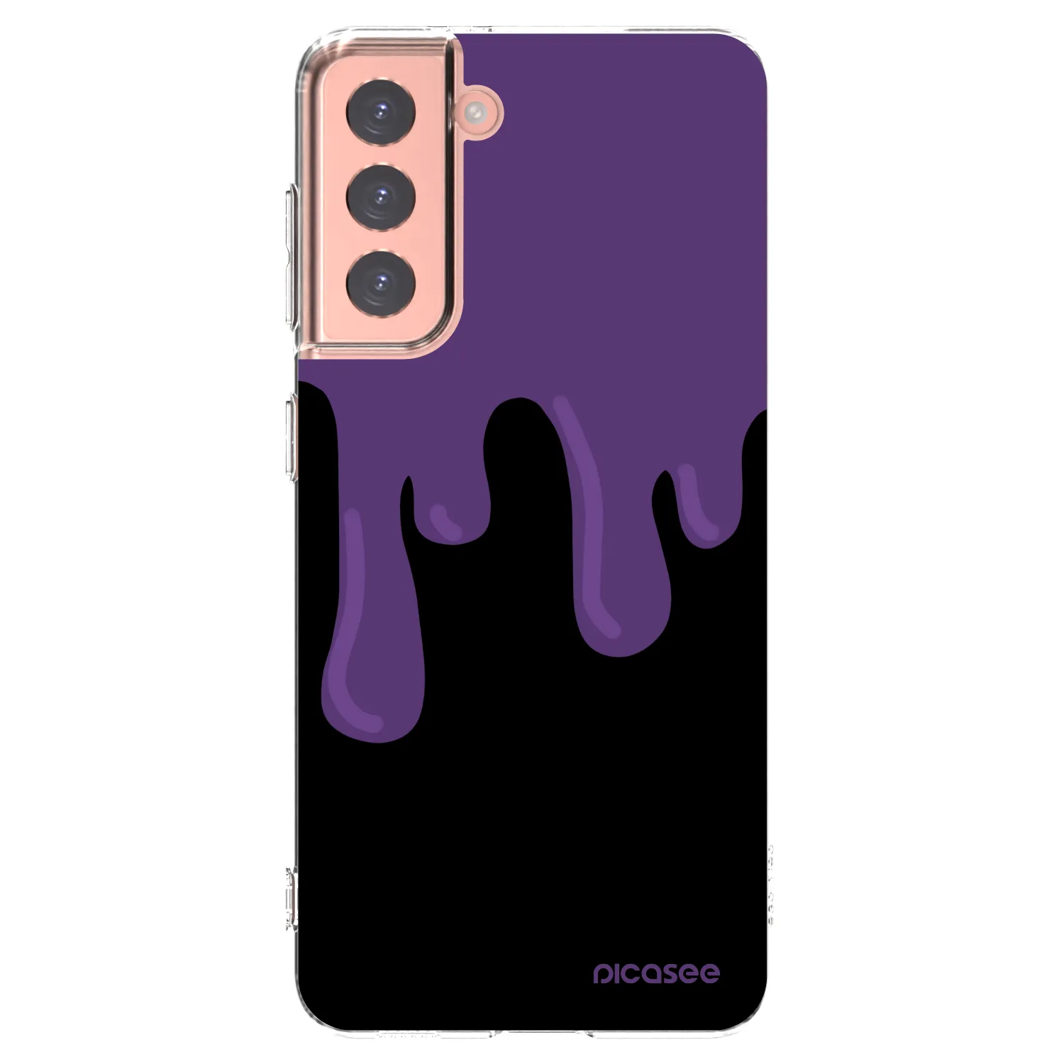 Picasee silikonový průhledný obal pro Samsung Galaxy S21 5G G991B - Purple spooky