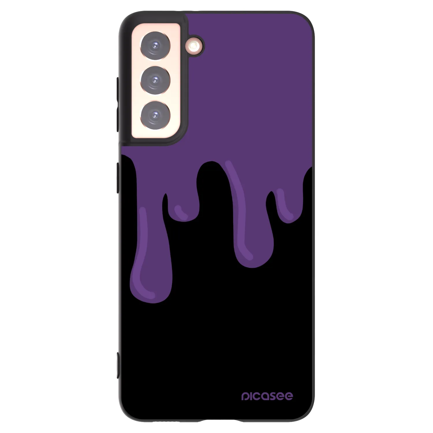 Picasee silikonový černý obal pro Samsung Galaxy S21 5G G991B - Purple spooky