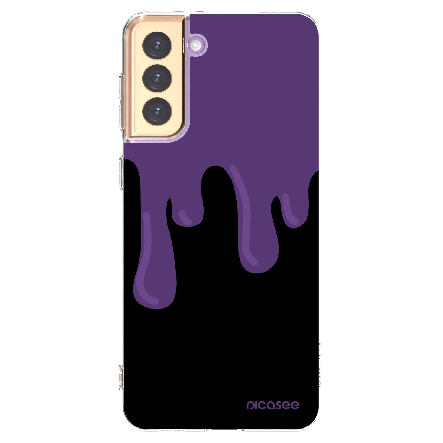 Picasee silikonový průhledný obal pro Samsung Galaxy S21+ 5G G996F - Purple spooky