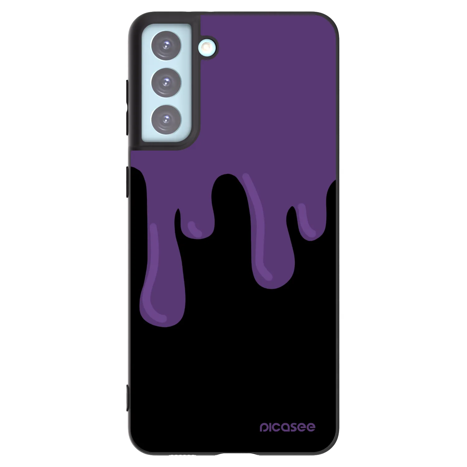 Picasee silikonový černý obal pro Samsung Galaxy S21+ 5G G996F - Purple spooky