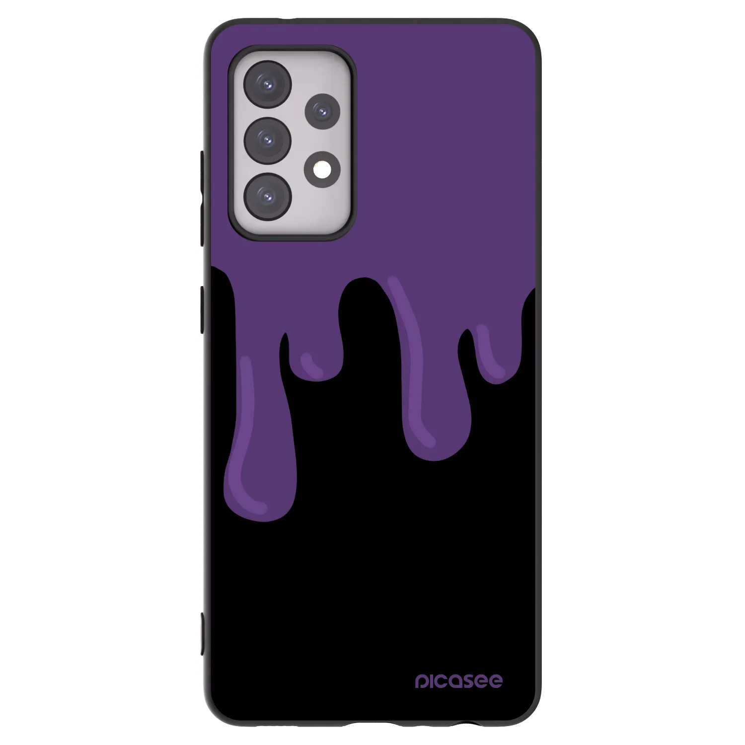 Picasee silikonový černý obal pro Samsung Galaxy A52 5G A525F - Purple spooky
