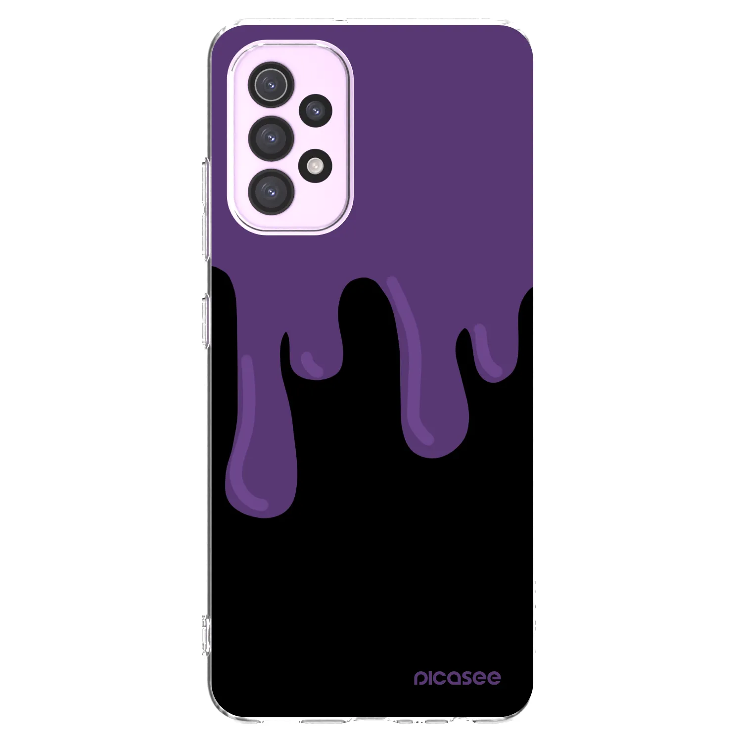 Picasee silikonový průhledný obal pro Samsung Galaxy A32 5G A326B - Purple spooky