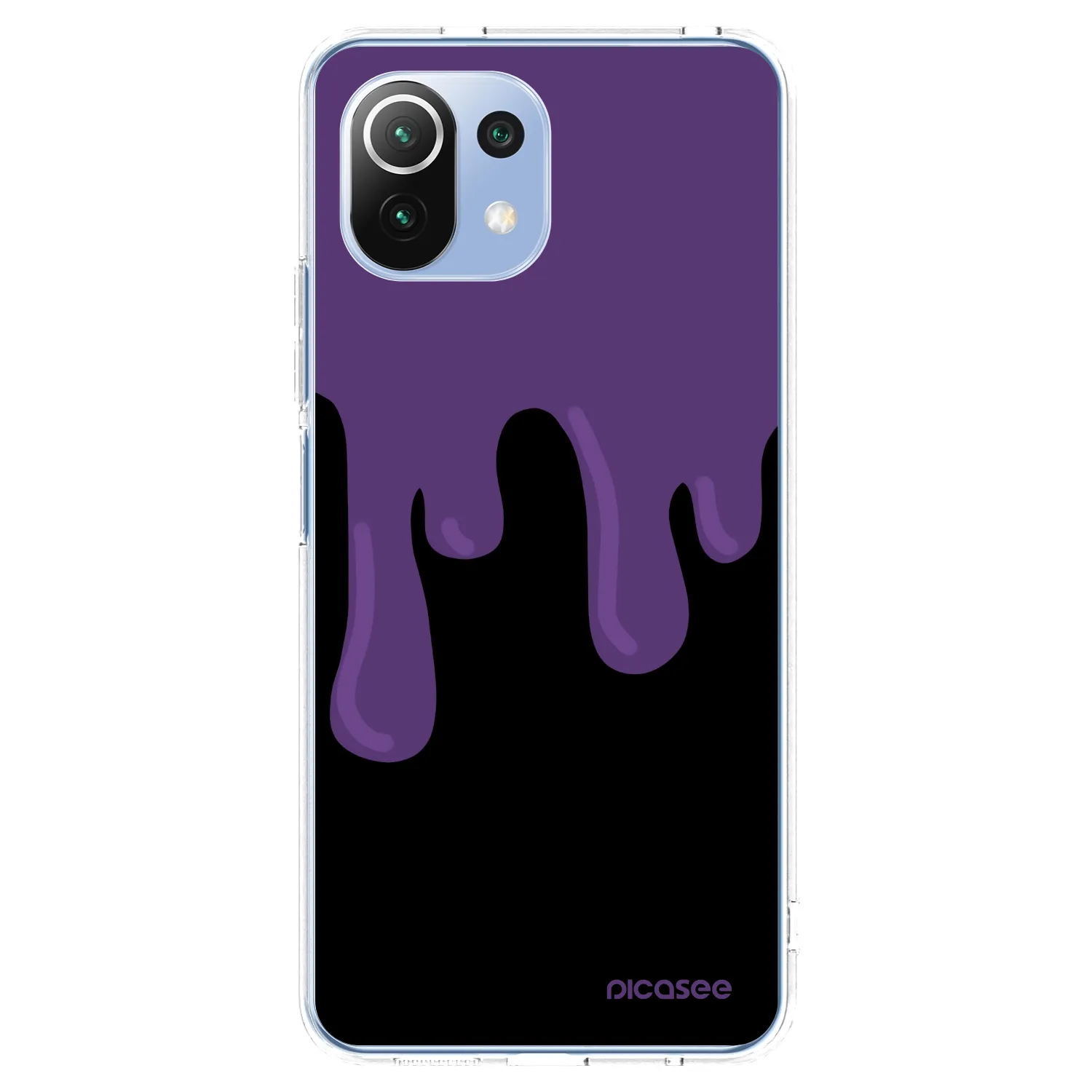 Picasee silikonový průhledný obal pro Xiaomi Mi 11 Lite - Purple spooky