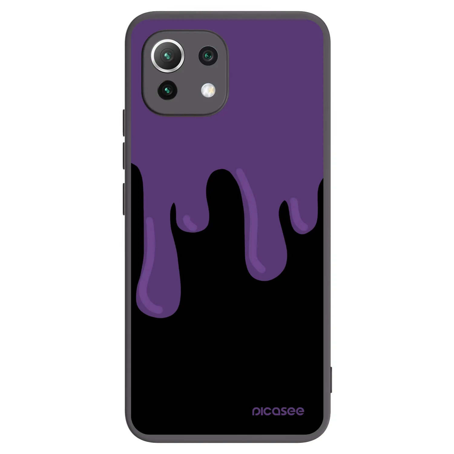 Picasee silikonový černý obal pro Xiaomi Mi 11 Lite - Purple spooky