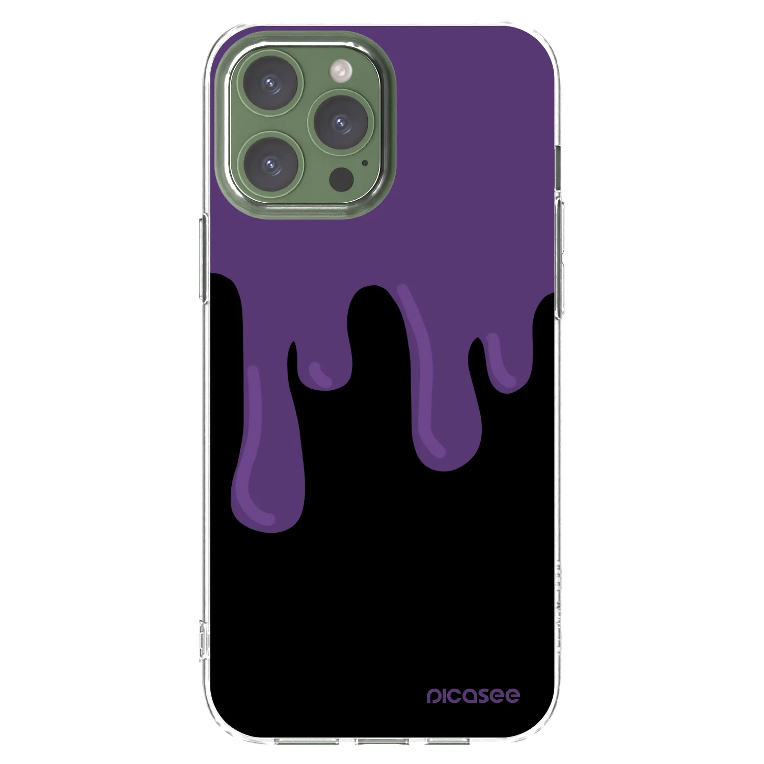 Picasee silikonový průhledný obal pro Apple iPhone 13 Pro Max - Purple spooky