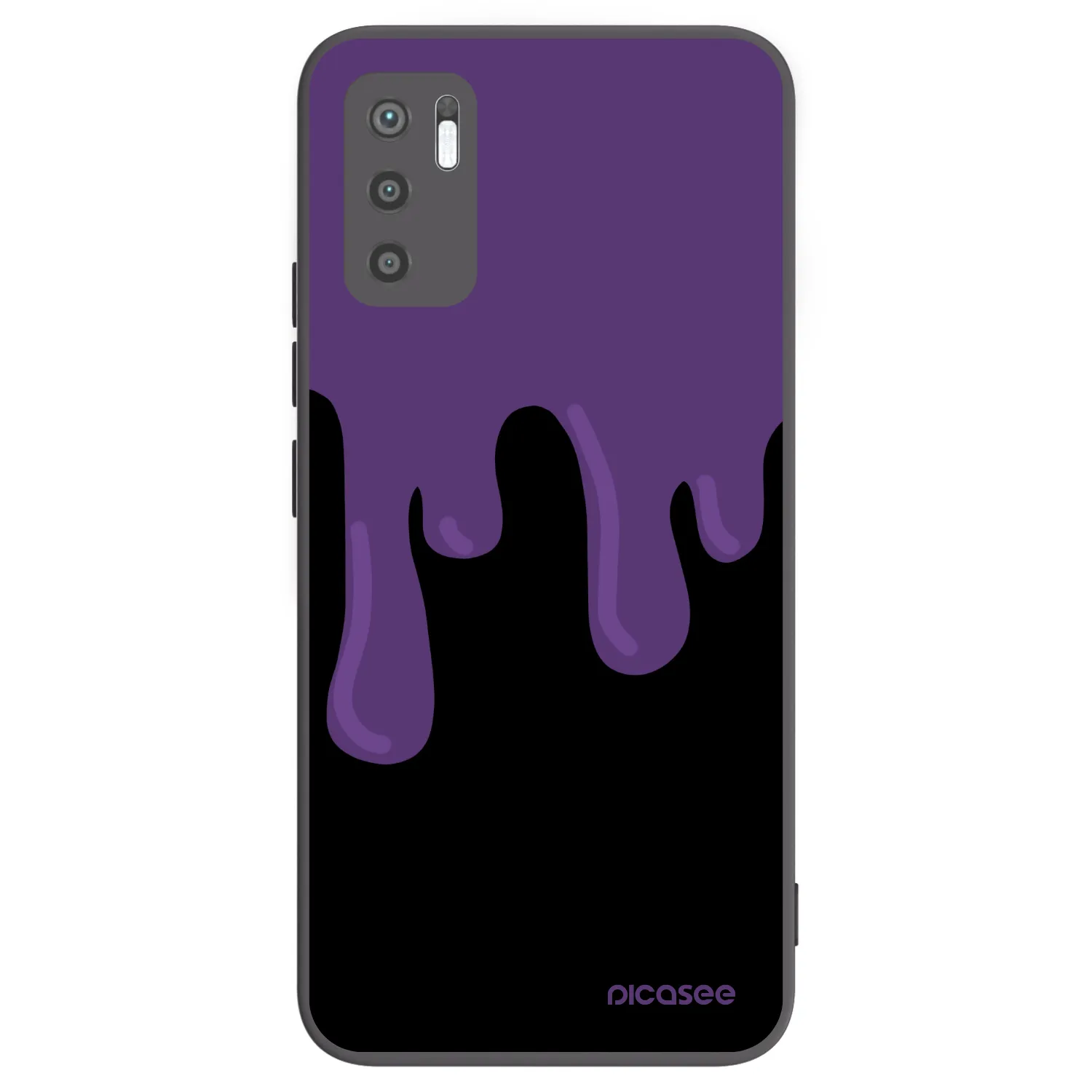 Picasee silikonový černý obal pro Xiaomi Redmi Note 10 5G - Purple spooky