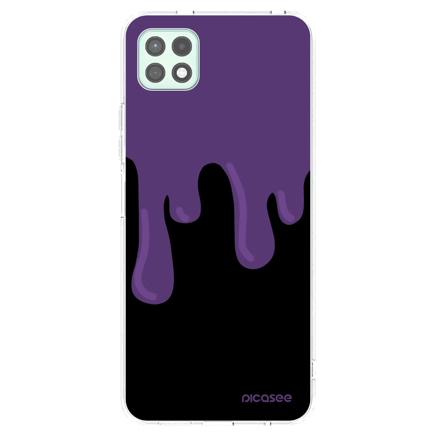 Picasee silikonový průhledný obal pro Samsung Galaxy A22 A226B 5G - Purple spooky