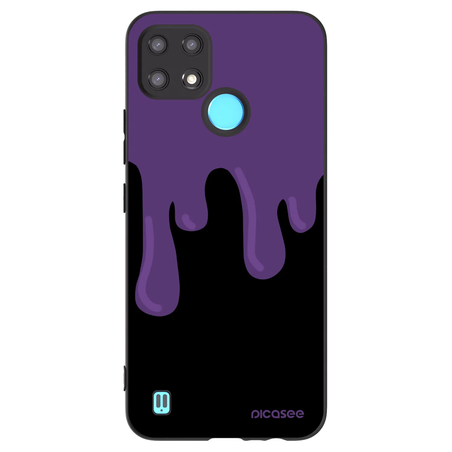 Picasee silikonový černý obal pro Realme C21 - Purple spooky