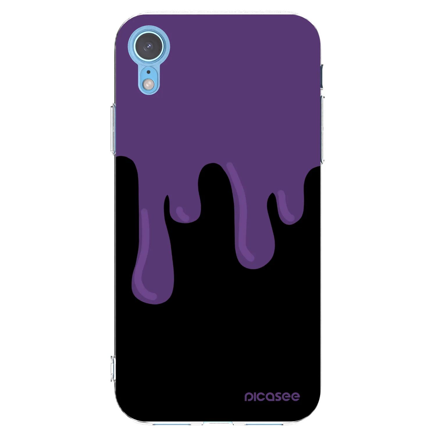 Picasee silikonový průhledný obal pro Apple iPhone XR - Purple spooky