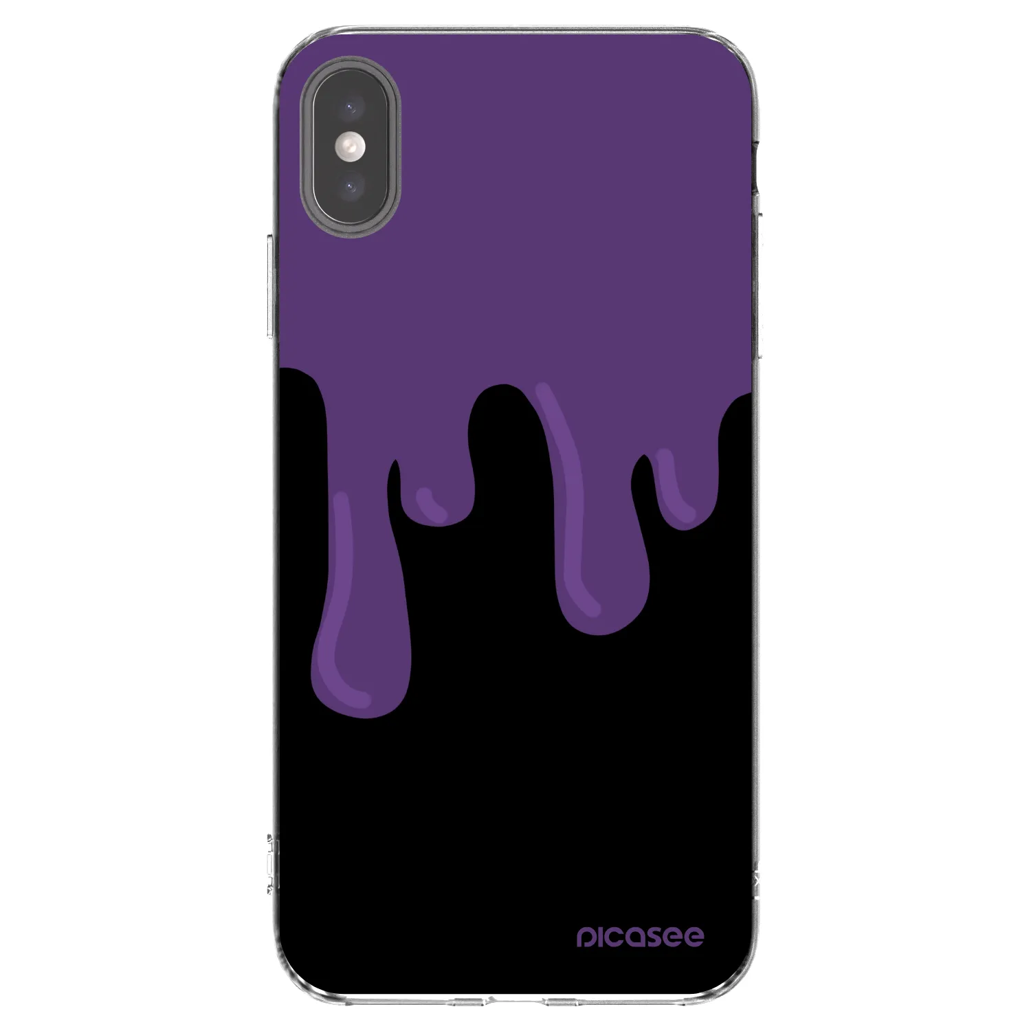 Picasee silikonový průhledný obal pro Apple iPhone XS Max - Purple spooky