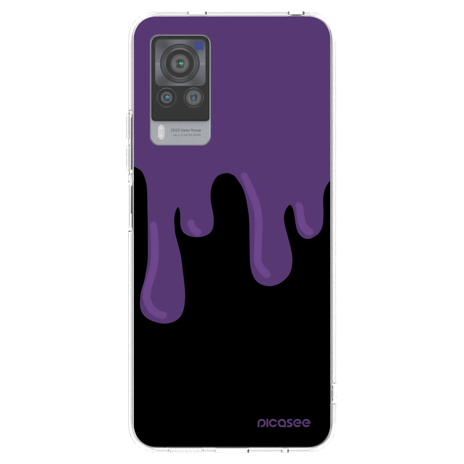 Picasee silikonový průhledný obal pro Vivo X60 Pro 5G - Purple spooky