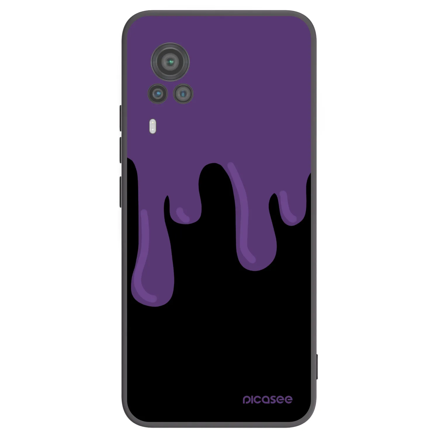 Picasee silikonový černý obal pro Vivo X60 Pro 5G - Purple spooky