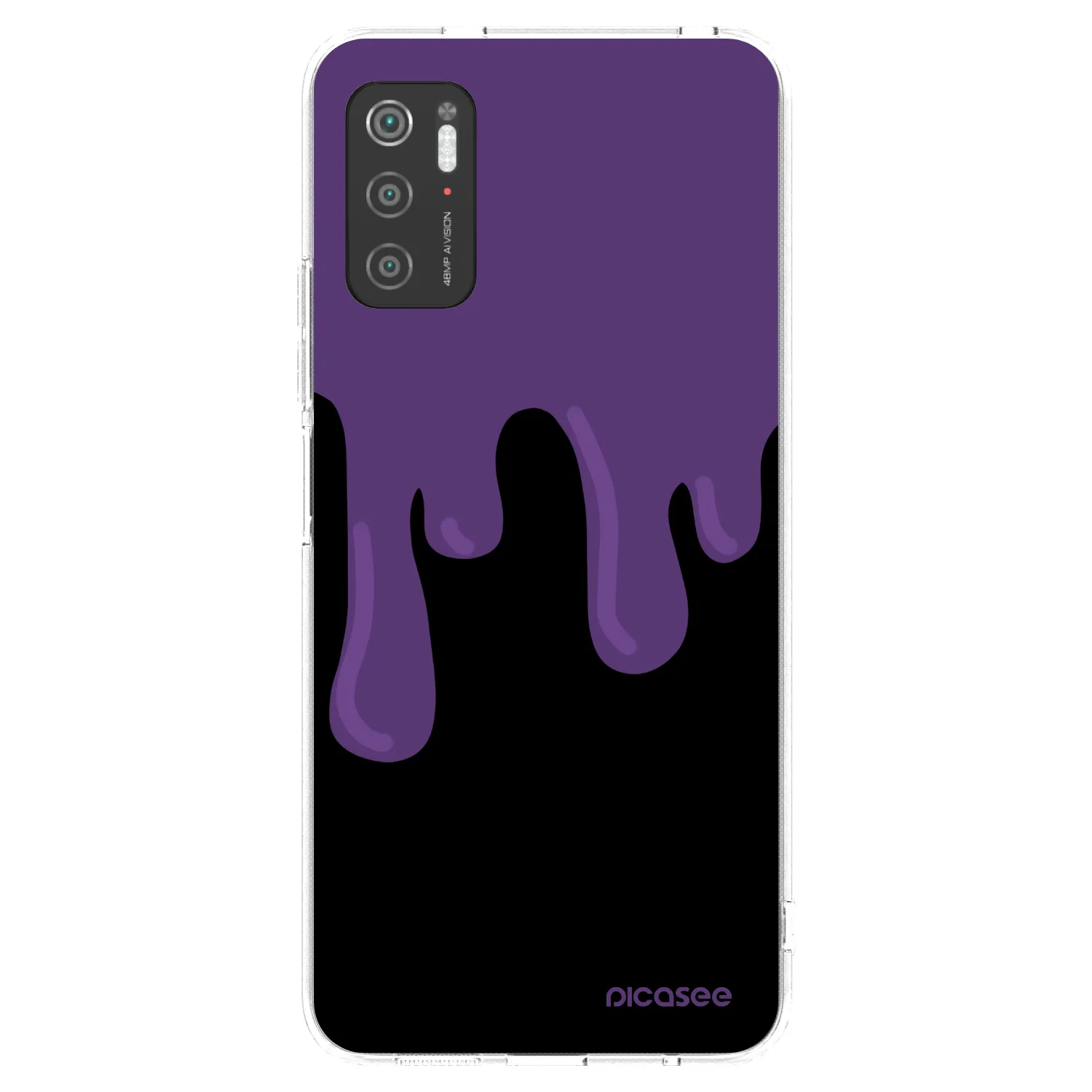 Picasee silikonový průhledný obal pro Xiaomi Poco M3 Pro 5G - Purple spooky