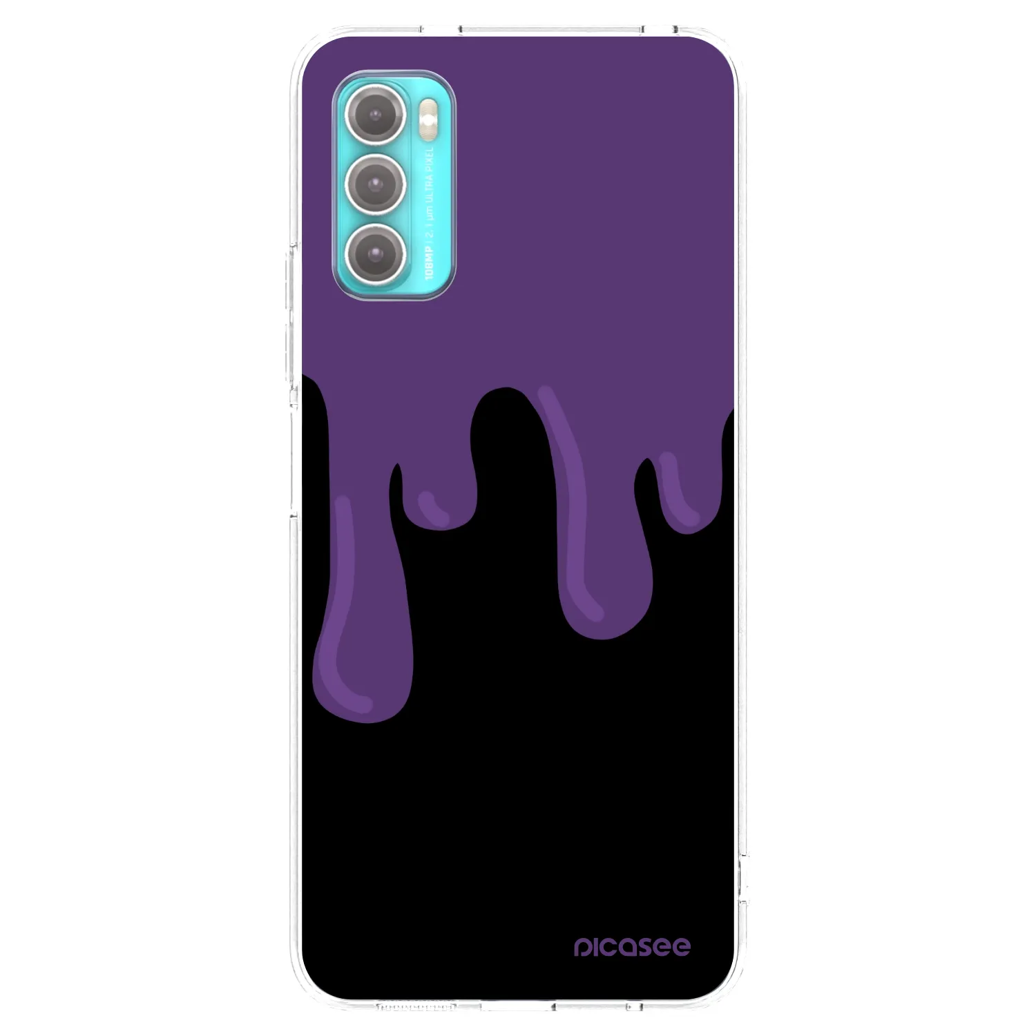 Picasee silikonový průhledný obal pro Motorola Moto G60 - Purple spooky