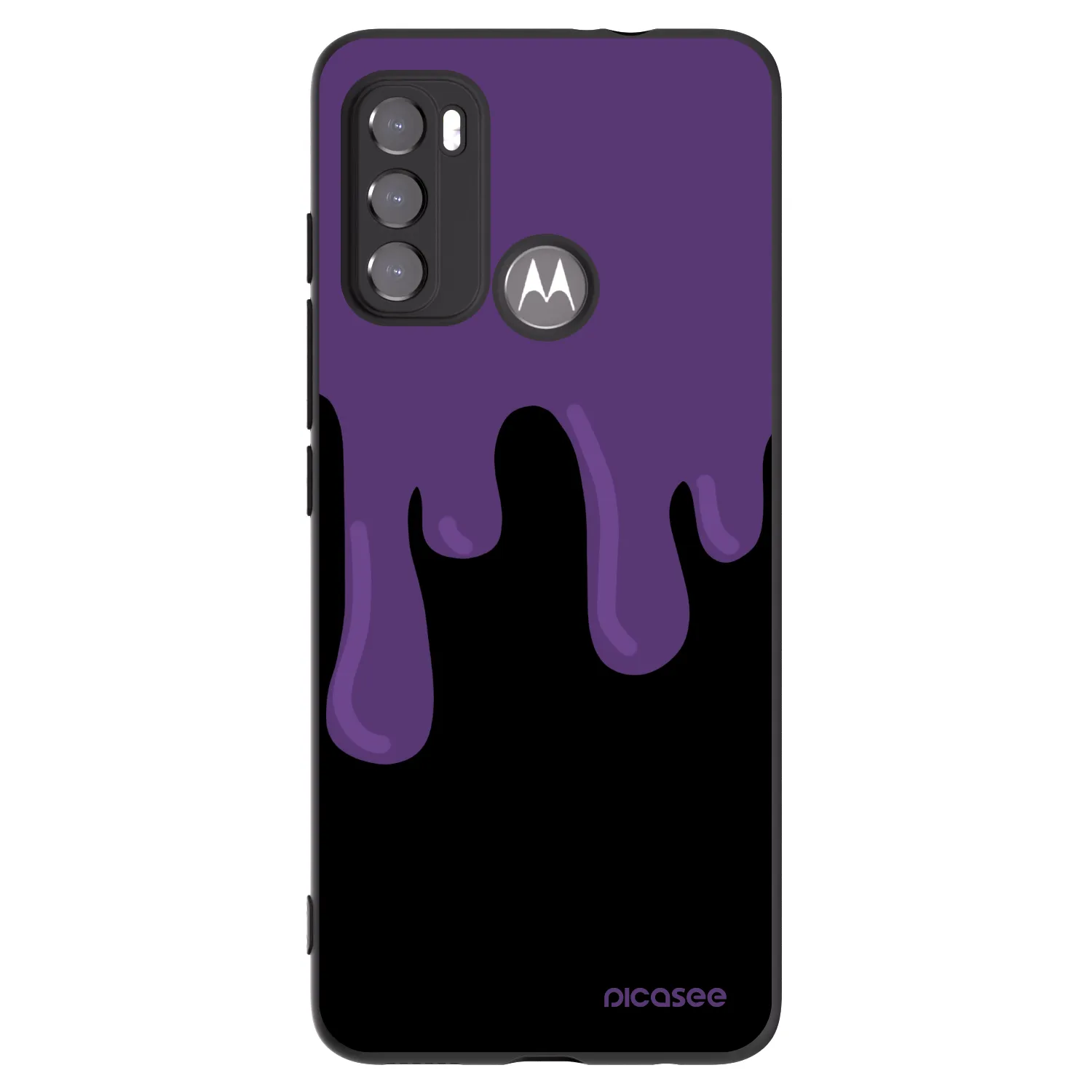 Picasee silikonový černý obal pro Motorola Moto G60 - Purple spooky