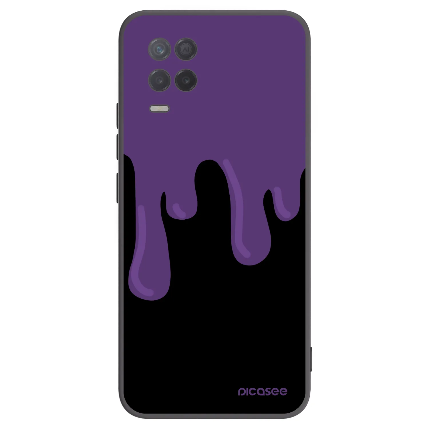 Picasee silikonový černý obal pro Realme 8 5G - Purple spooky