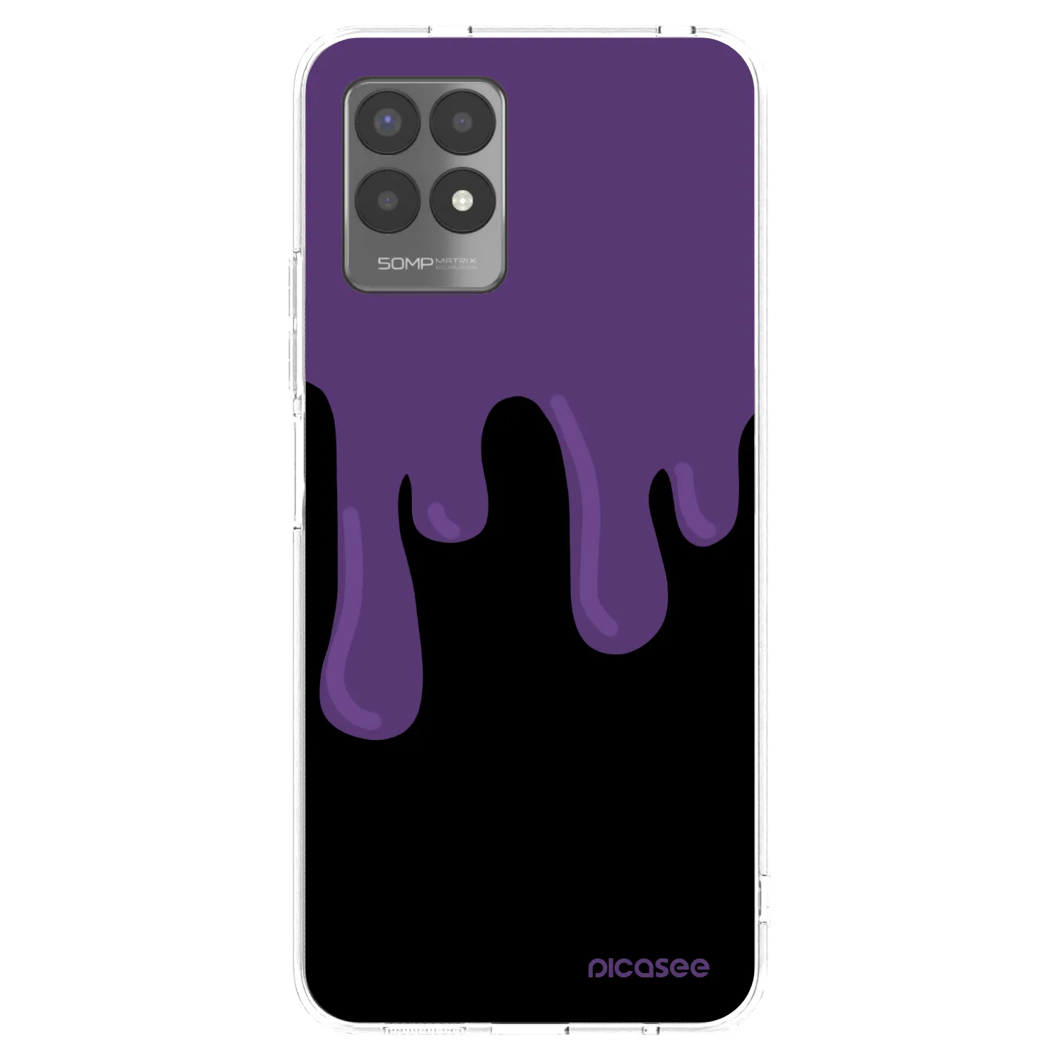 Picasee silikonový průhledný obal pro Realme 8i - Purple spooky