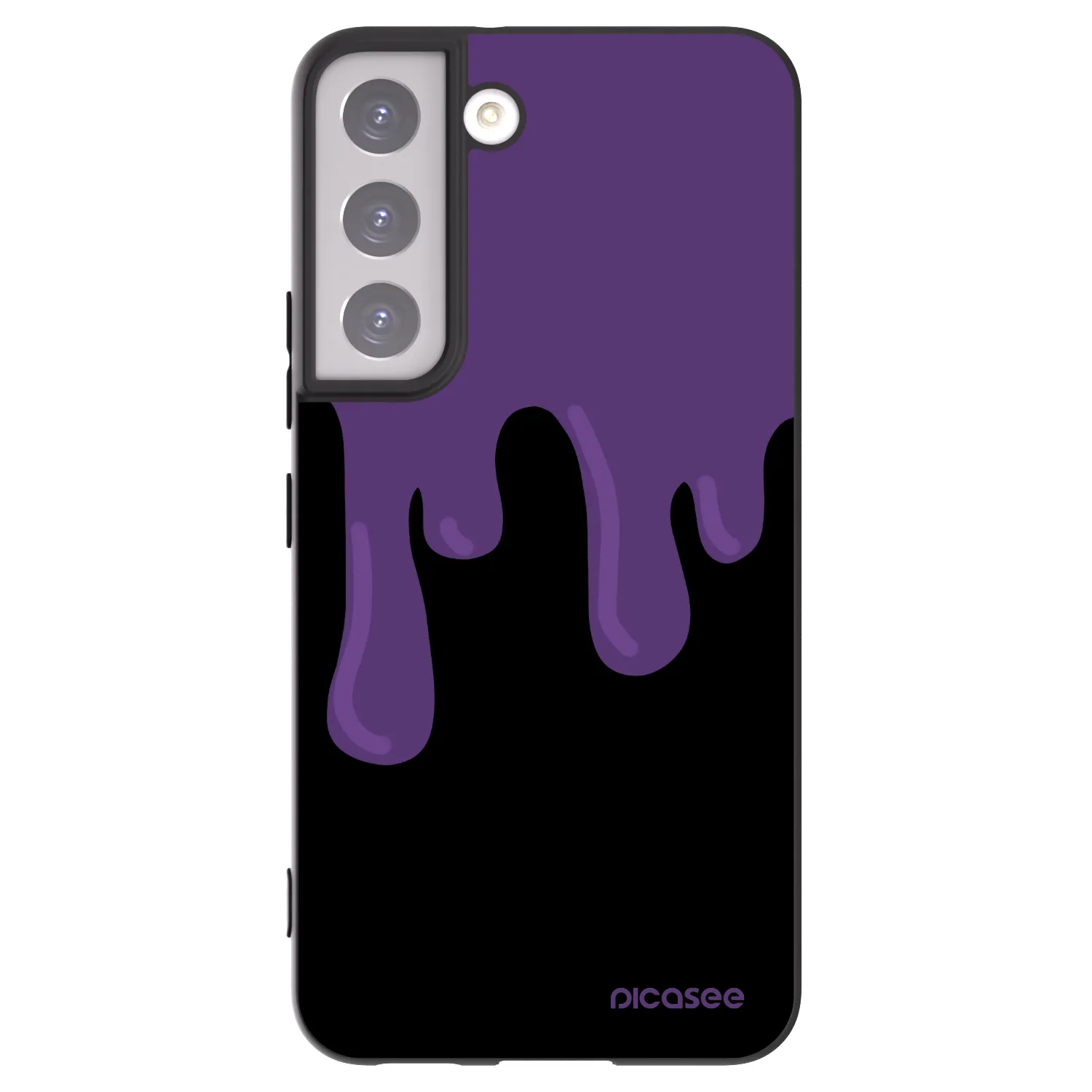 Picasee silikonový černý obal pro Samsung Galaxy S22 5G - Purple spooky