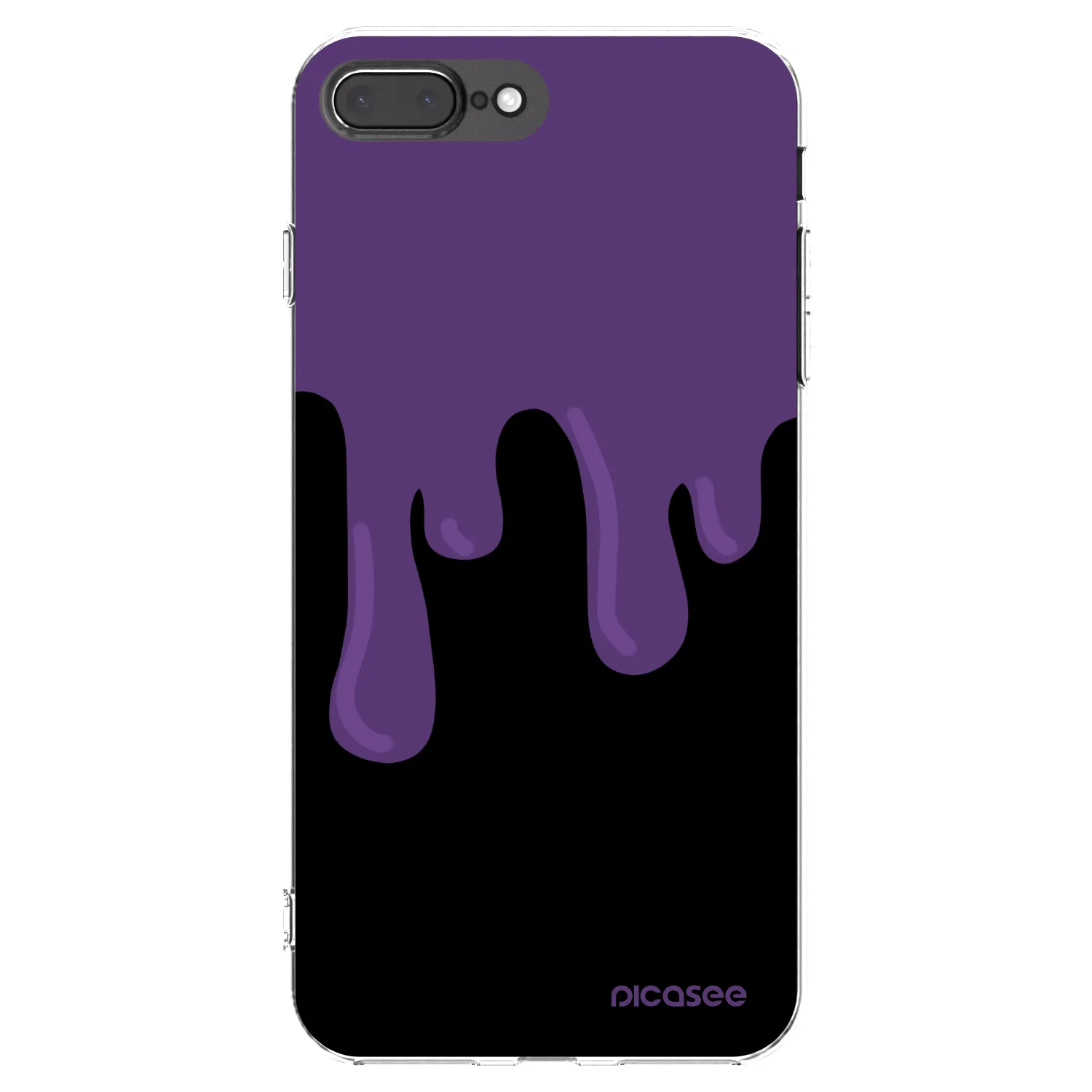 Picasee silikonový průhledný obal pro Apple iPhone 7 Plus - Purple spooky