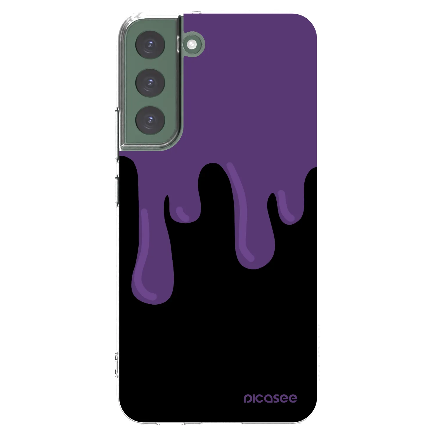 Picasee silikonový průhledný obal pro Samsung Galaxy S22+ 5G - Purple spooky