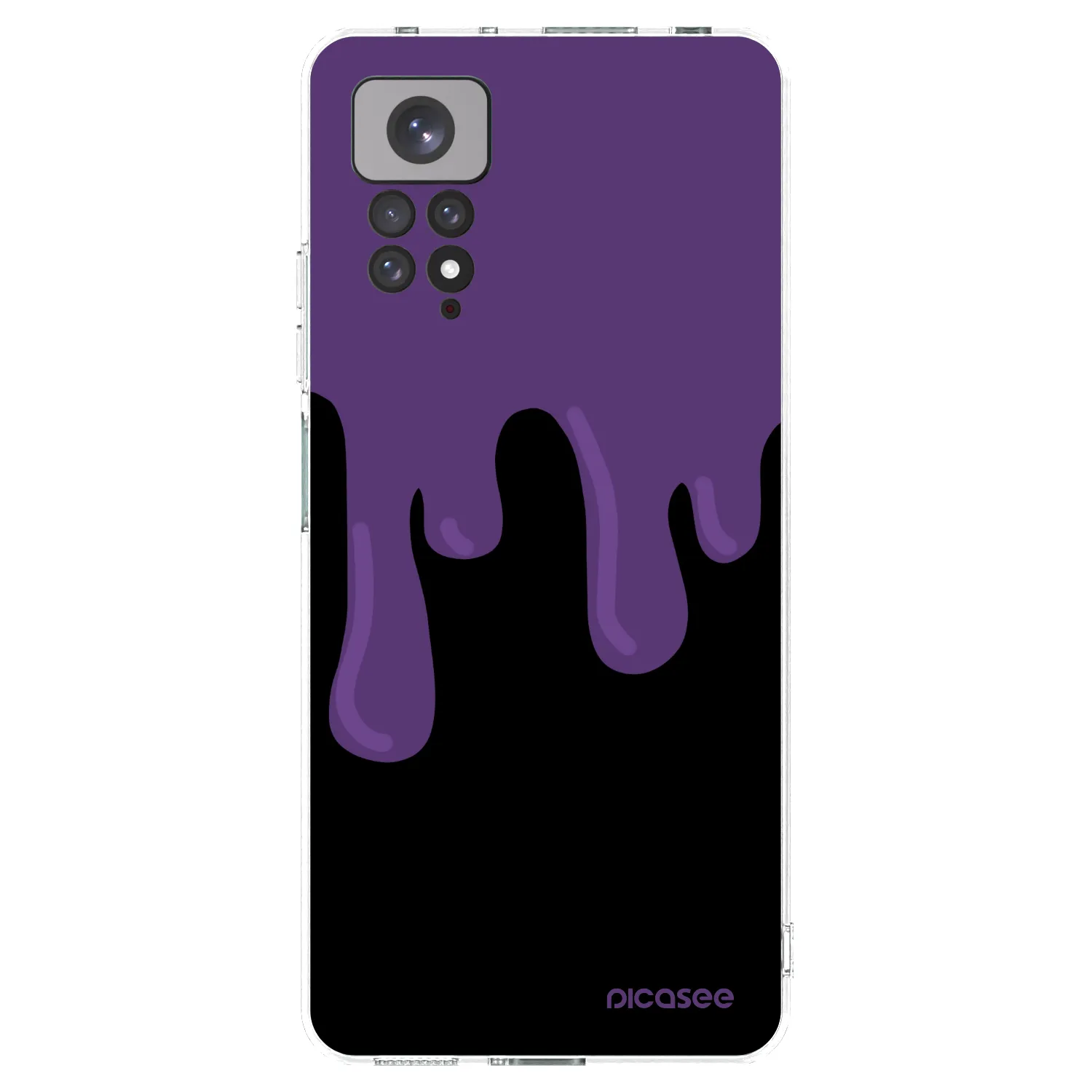 Picasee silikonový průhledný obal pro Xiaomi Redmi Note 11 - Purple spooky