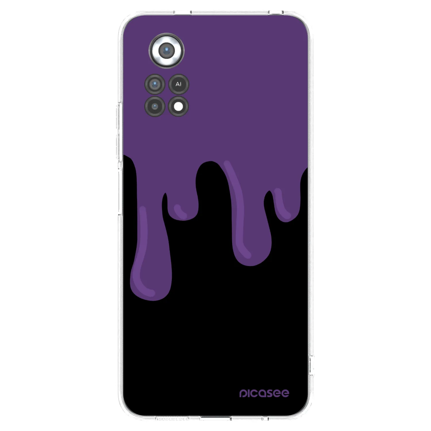 Picasee silikonový průhledný obal pro Xiaomi Poco X4 Pro 5G - Purple spooky
