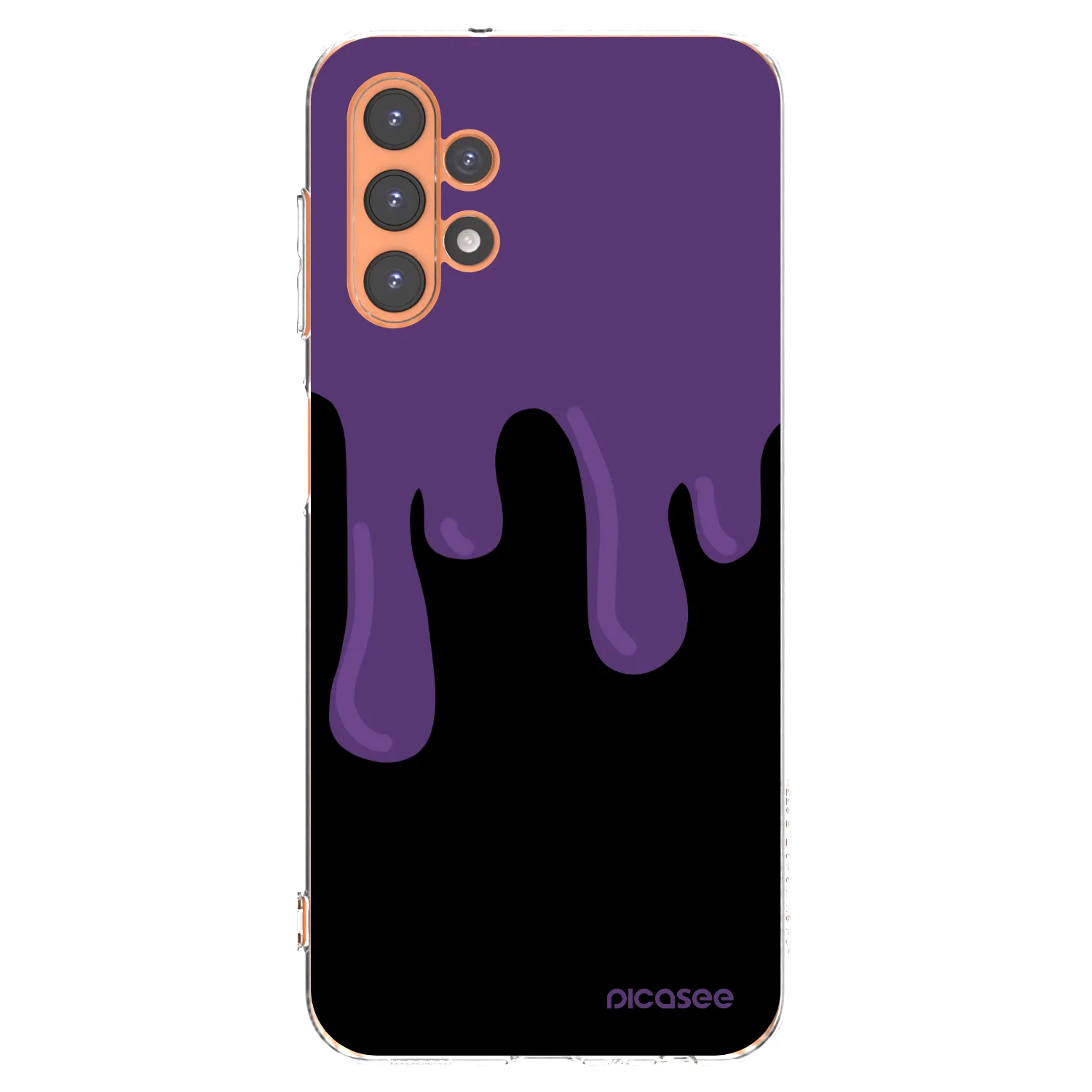 Picasee silikonový průhledný obal pro Samsung Galaxy A13 4G A135 - Purple spooky