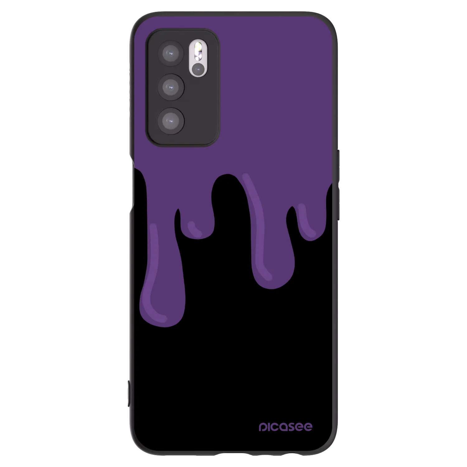 Picasee silikonový černý obal pro OPPO A16s - Purple spooky