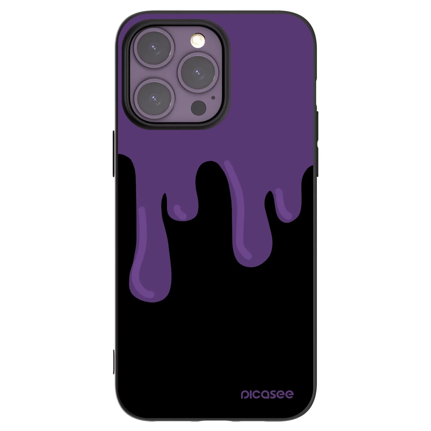 Picasee silikonový černý obal pro Apple iPhone 14 Pro Max - Purple spooky
