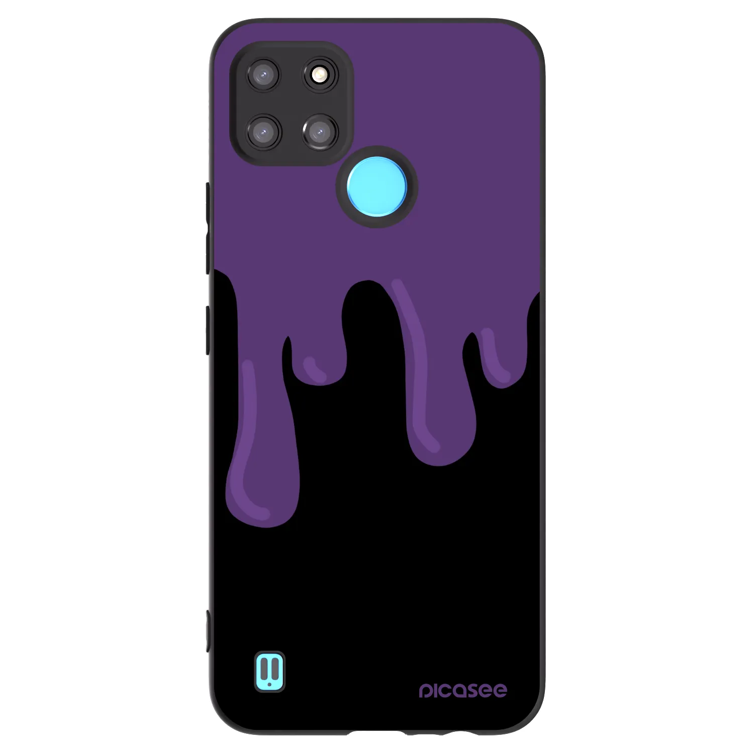 Picasee silikonový černý obal pro Realme C21Y - Purple spooky