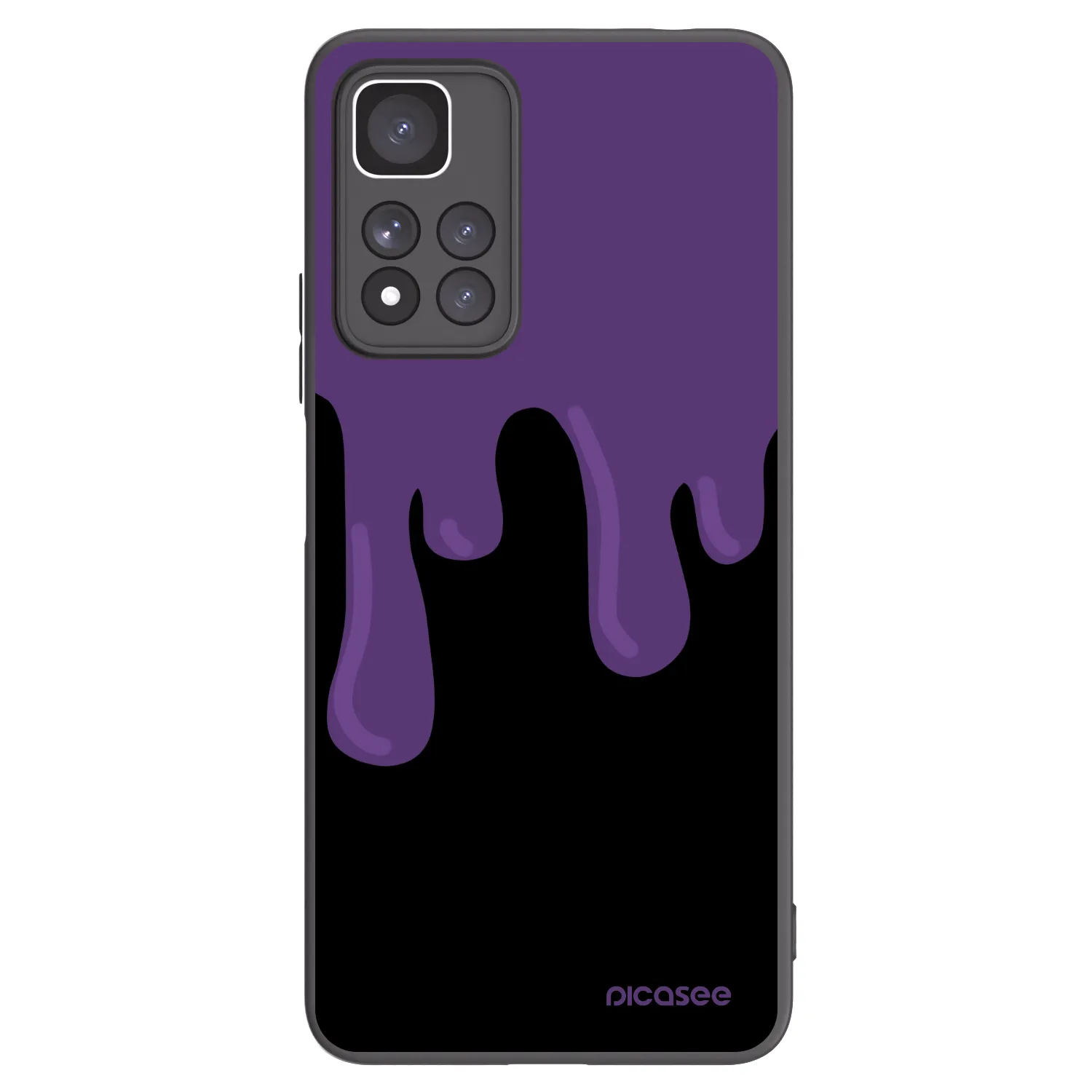 Picasee silikonový černý obal pro Xiaomi Redmi Note 11 Pro+ 5G - Purple spooky