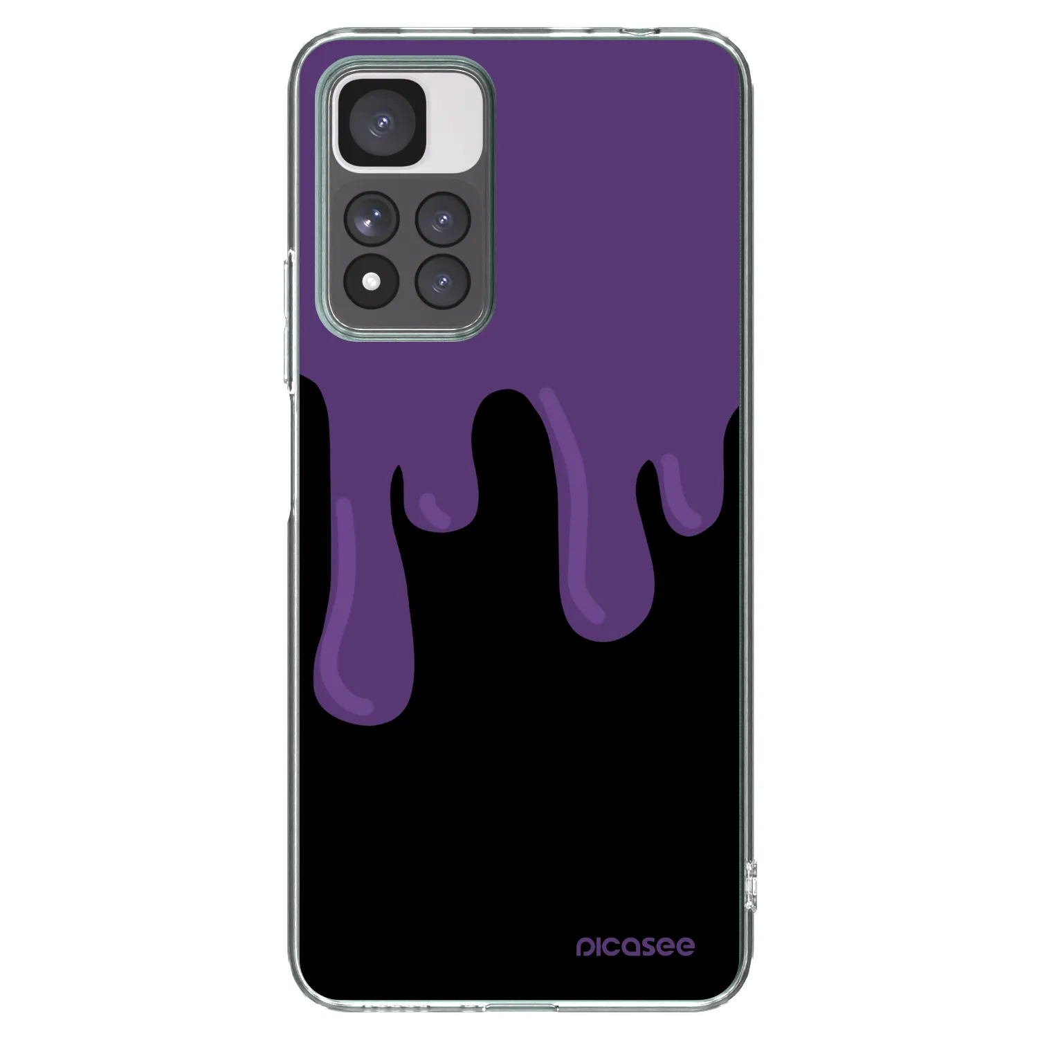 Picasee silikonový průhledný obal pro Xiaomi Redmi Note 11 Pro+ 5G - Purple spooky