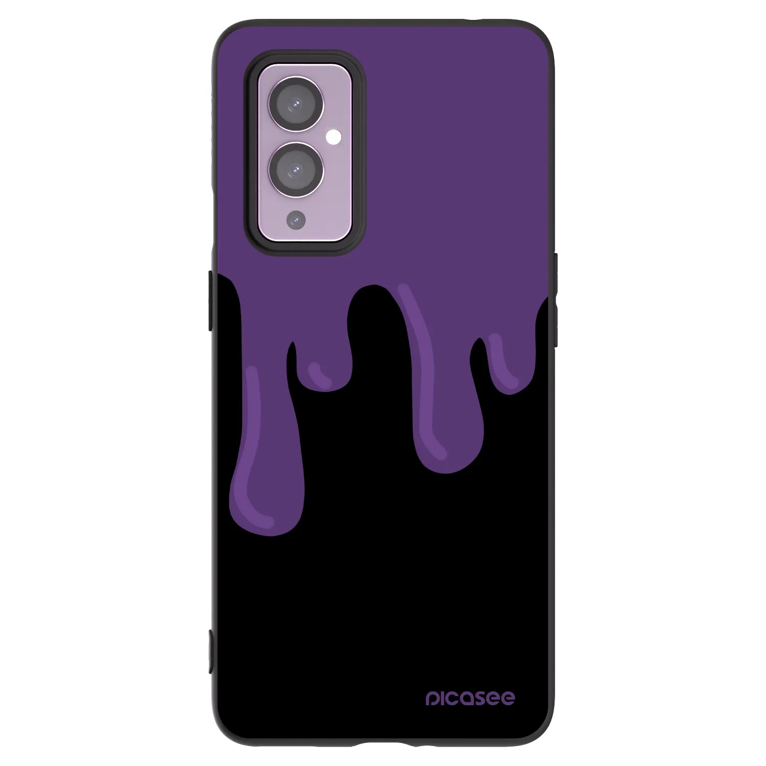 Picasee silikonový černý obal pro OnePlus 9 - Purple spooky
