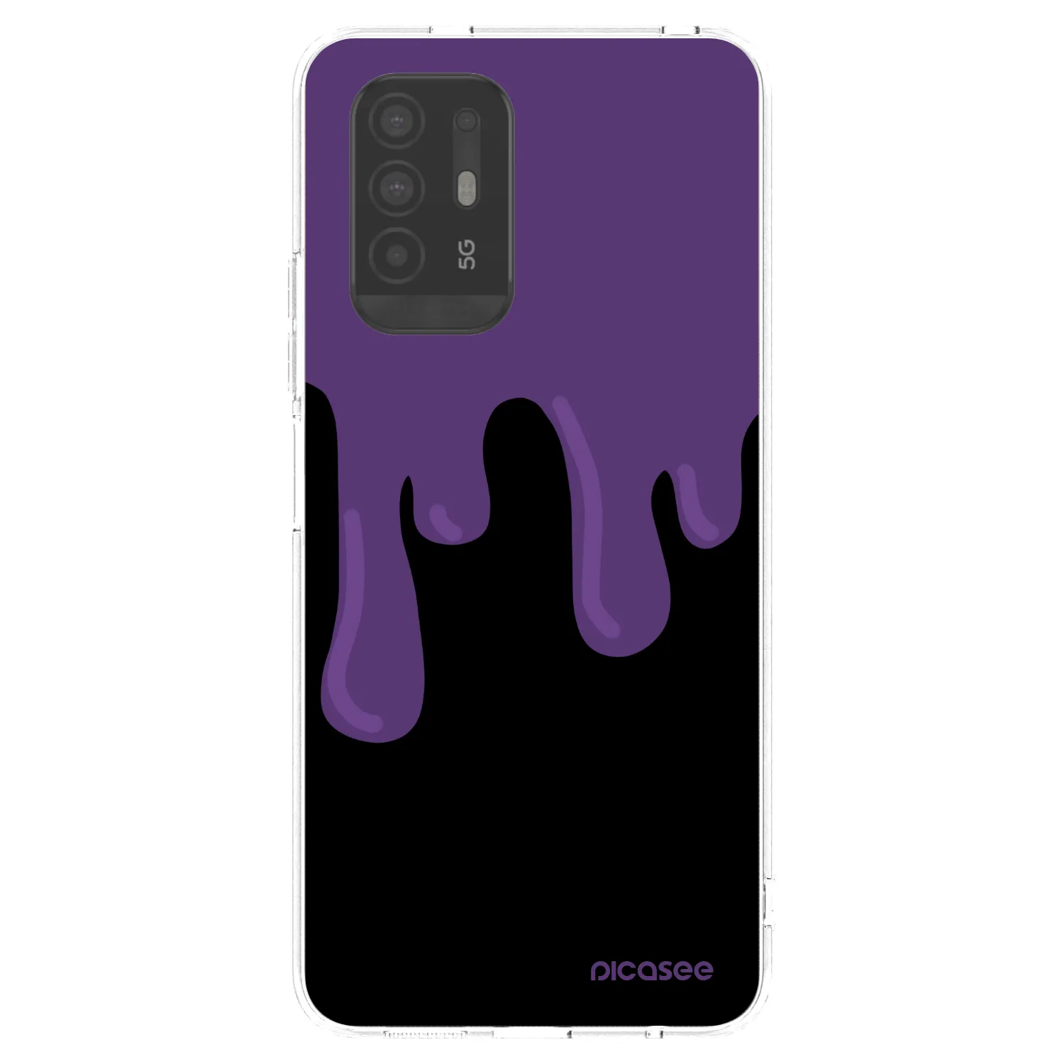 Picasee silikonový průhledný obal pro OPPO A94 5G - Purple spooky