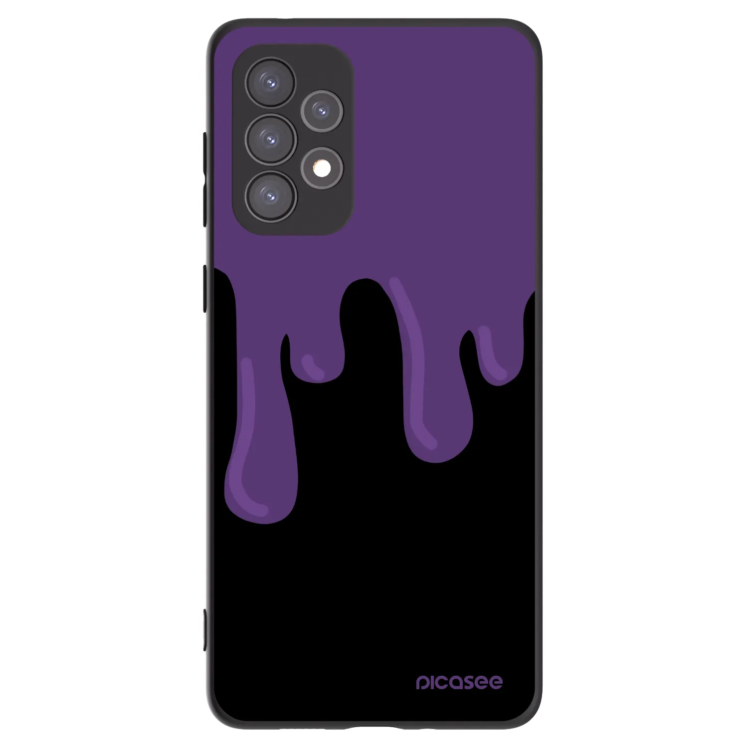 Picasee silikonový černý obal pro Samsung Galaxy A73 5G - Purple spooky