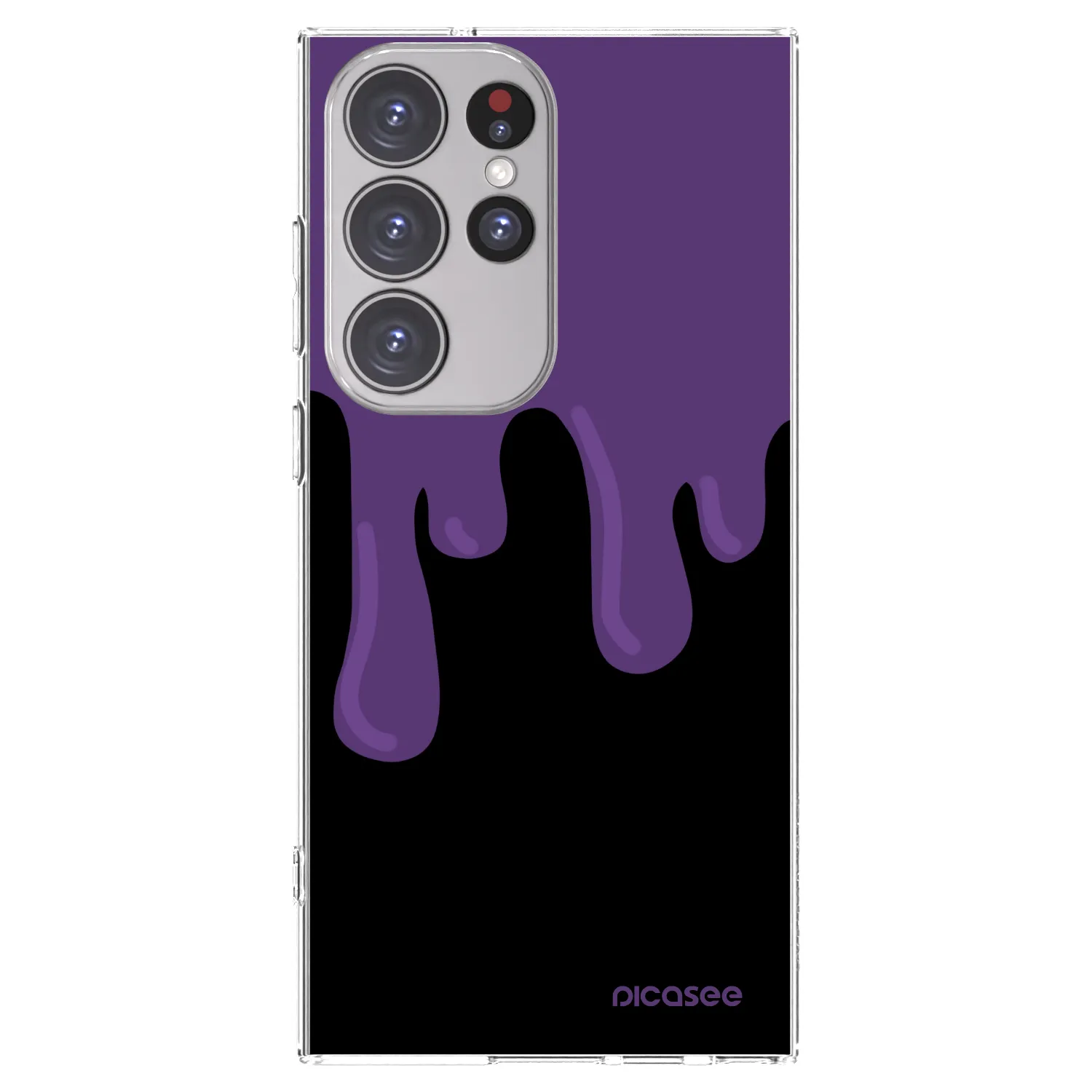 Picasee silikonový průhledný obal pro Samsung Galaxy S23 Ultra 5G - Purple spooky