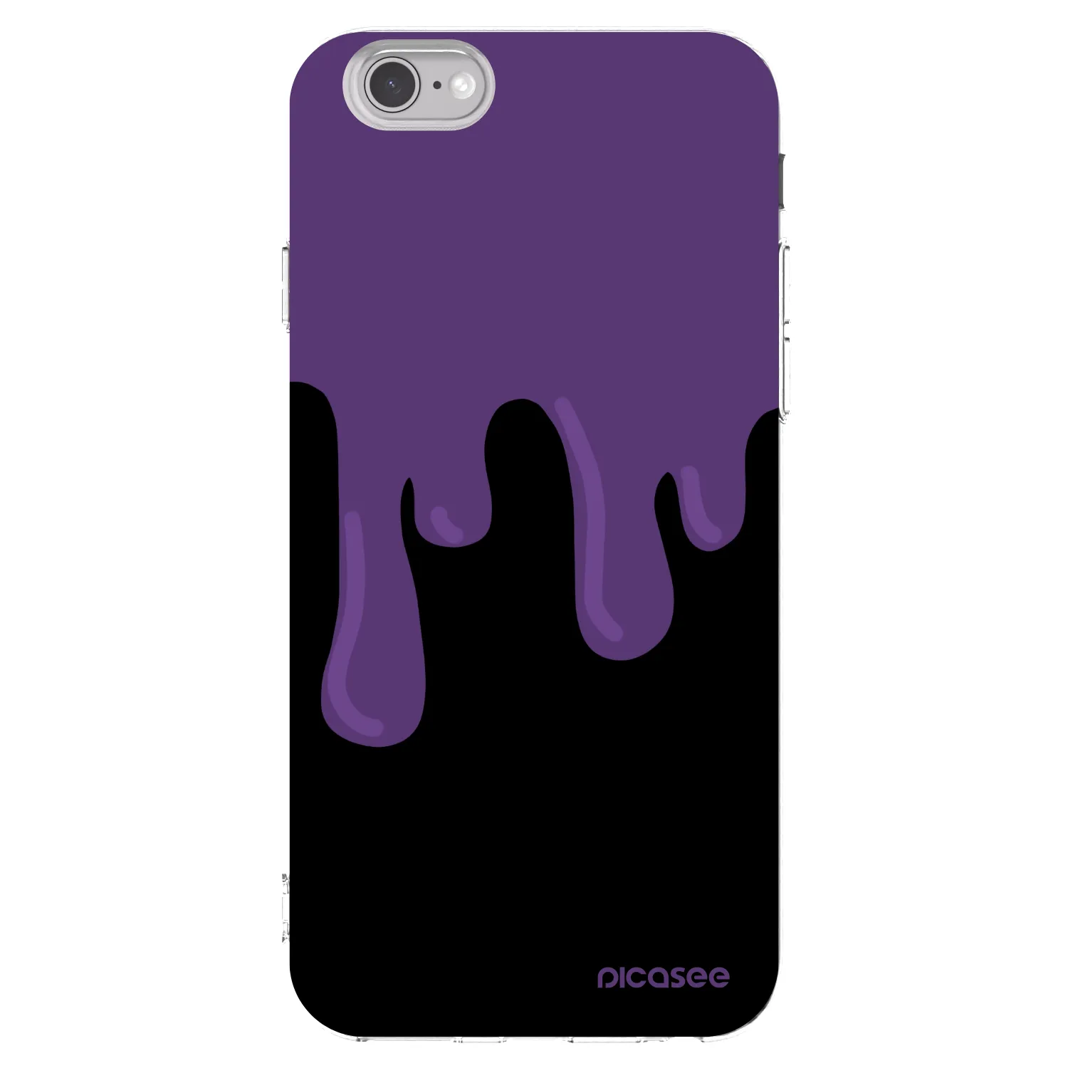 Picasee silikonový průhledný obal pro Apple iPhone 6/6S - Purple spooky