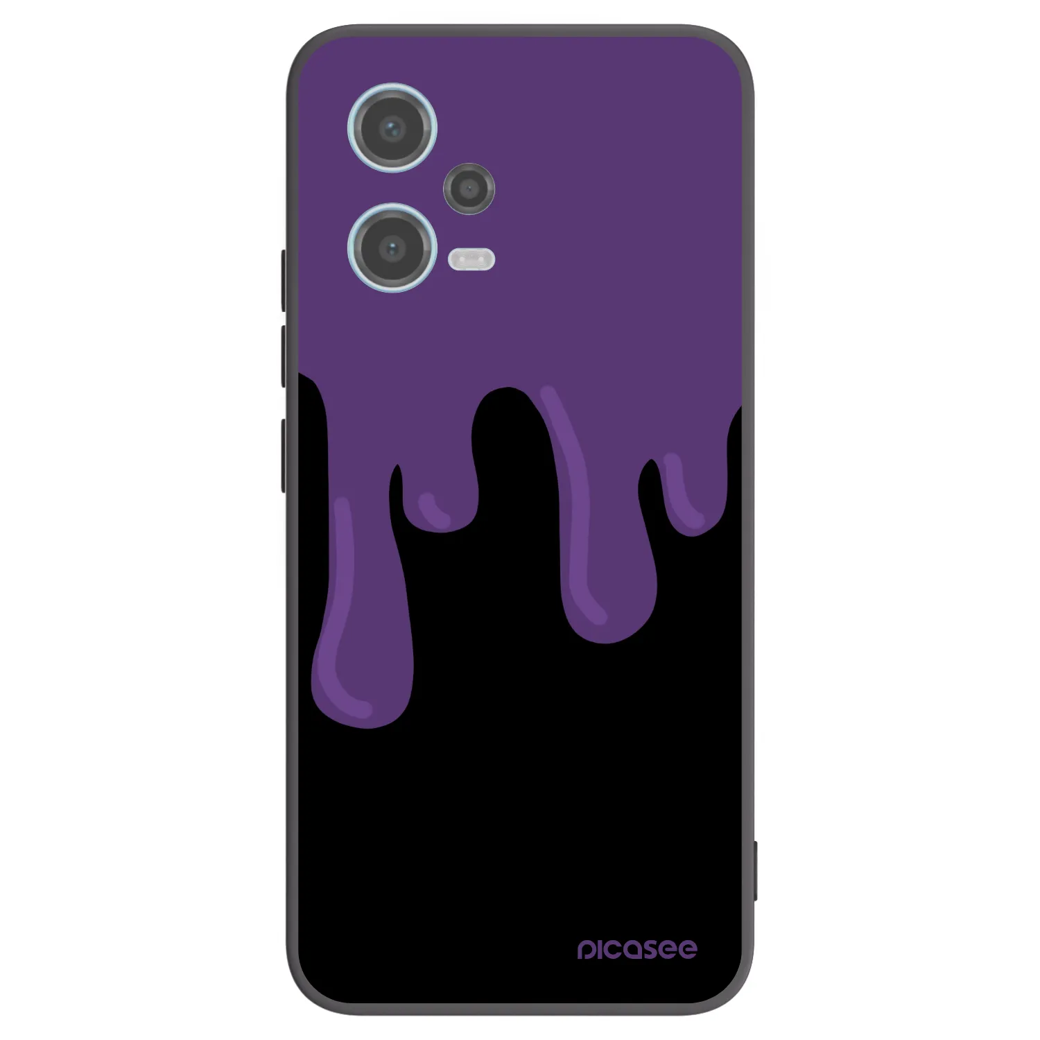 Picasee silikonový černý obal pro Xiaomi Redmi Note 12 5G - Purple spooky