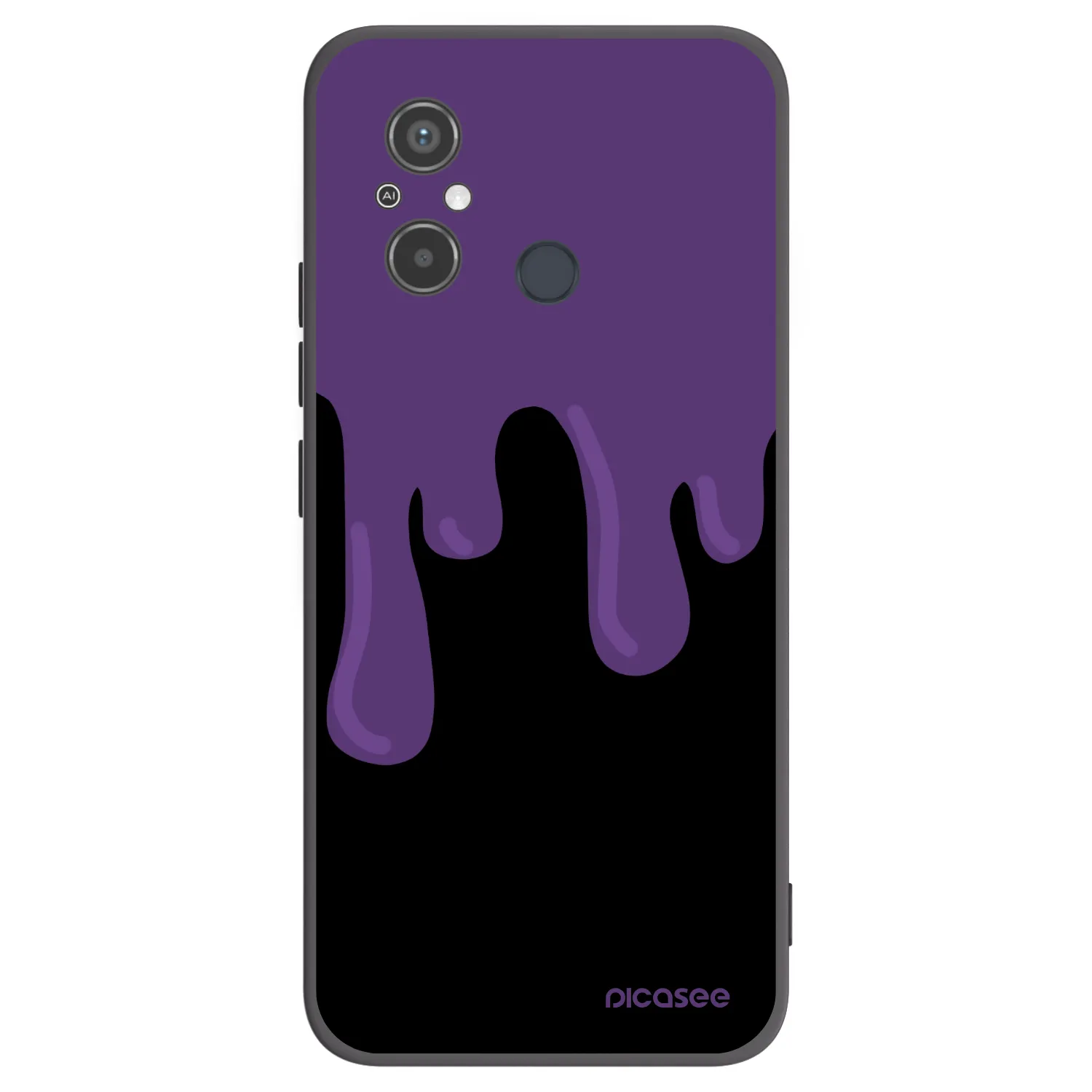 Picasee silikonový černý obal pro Xiaomi Redmi 12C - Purple spooky