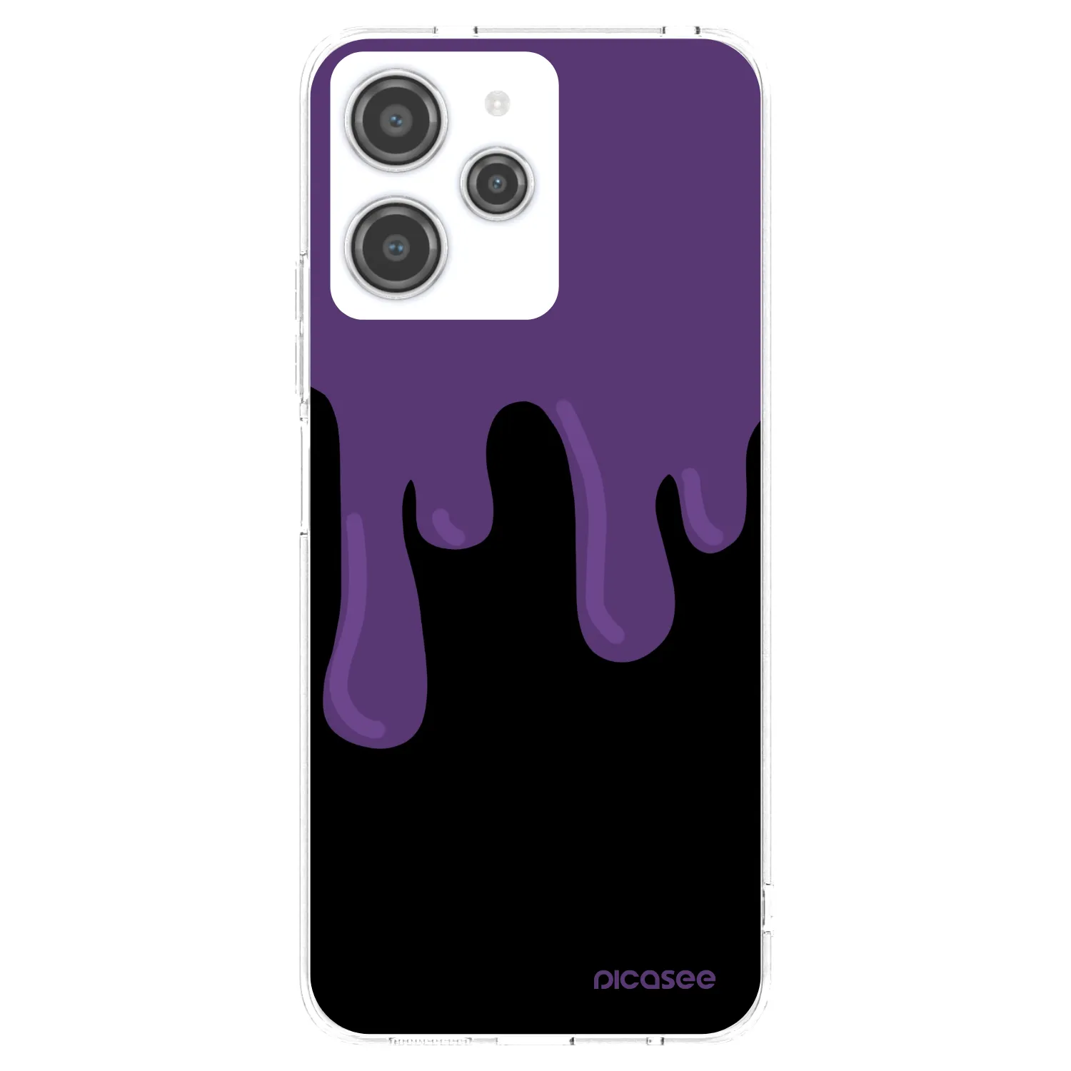 Picasee silikonový průhledný obal pro Xiaomi Redmi 12 4G - Purple spooky