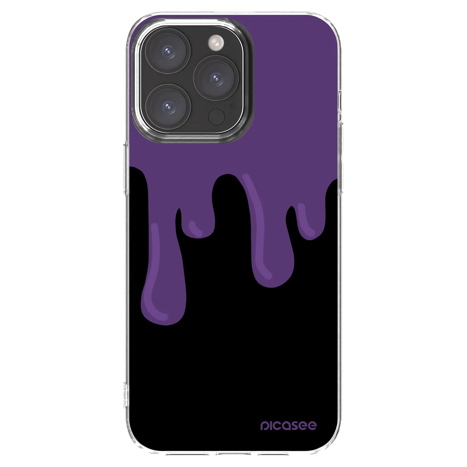 Picasee silikonový průhledný obal pro Apple iPhone 15 Pro Max - Purple spooky