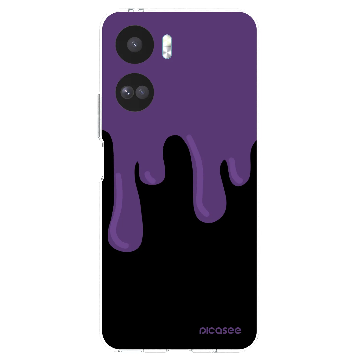 Picasee silikonový průhledný obal pro Honor 90 Lite 5G - Purple spooky
